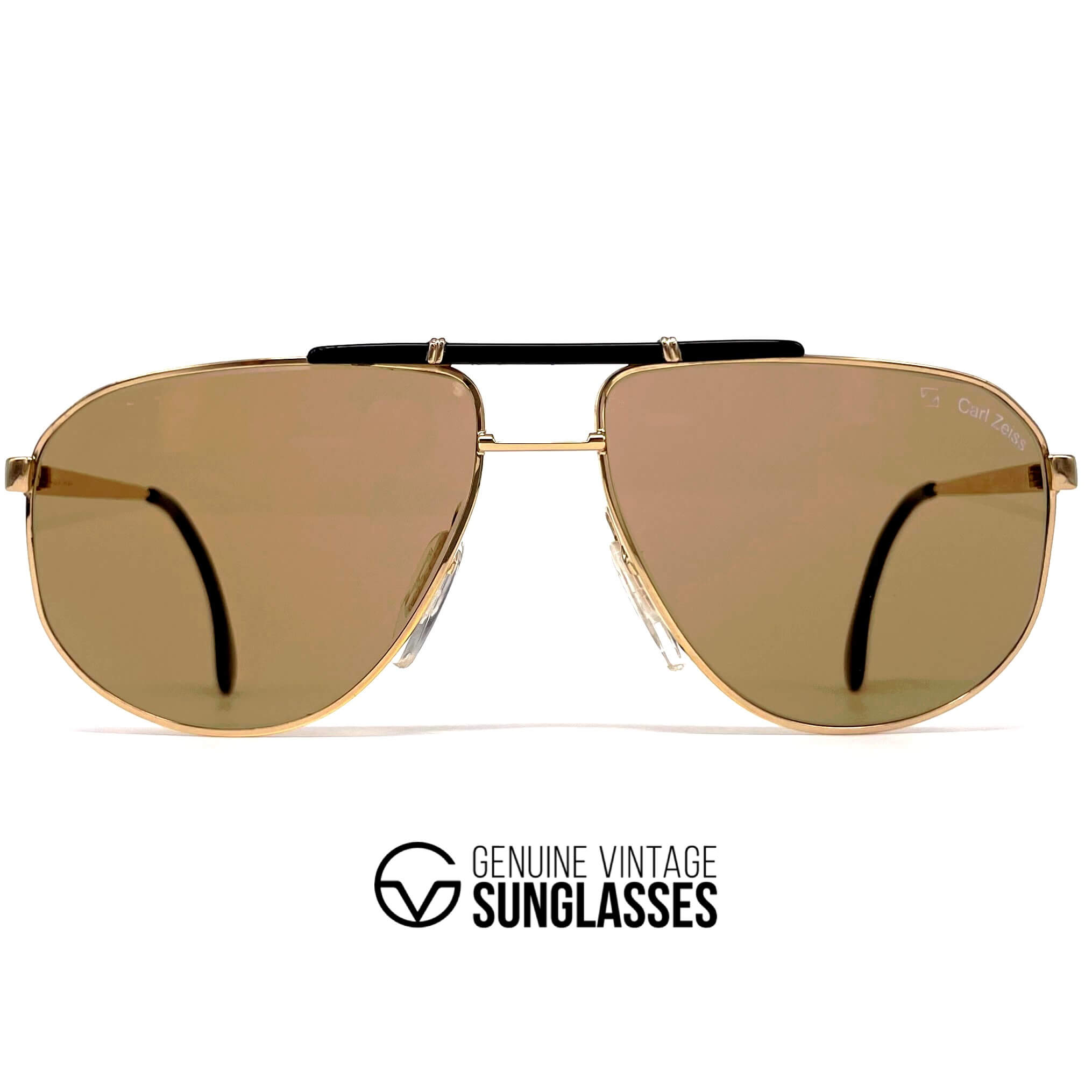 Vintage ZEISS 9292 gold mineral aviator XXL sunglasses