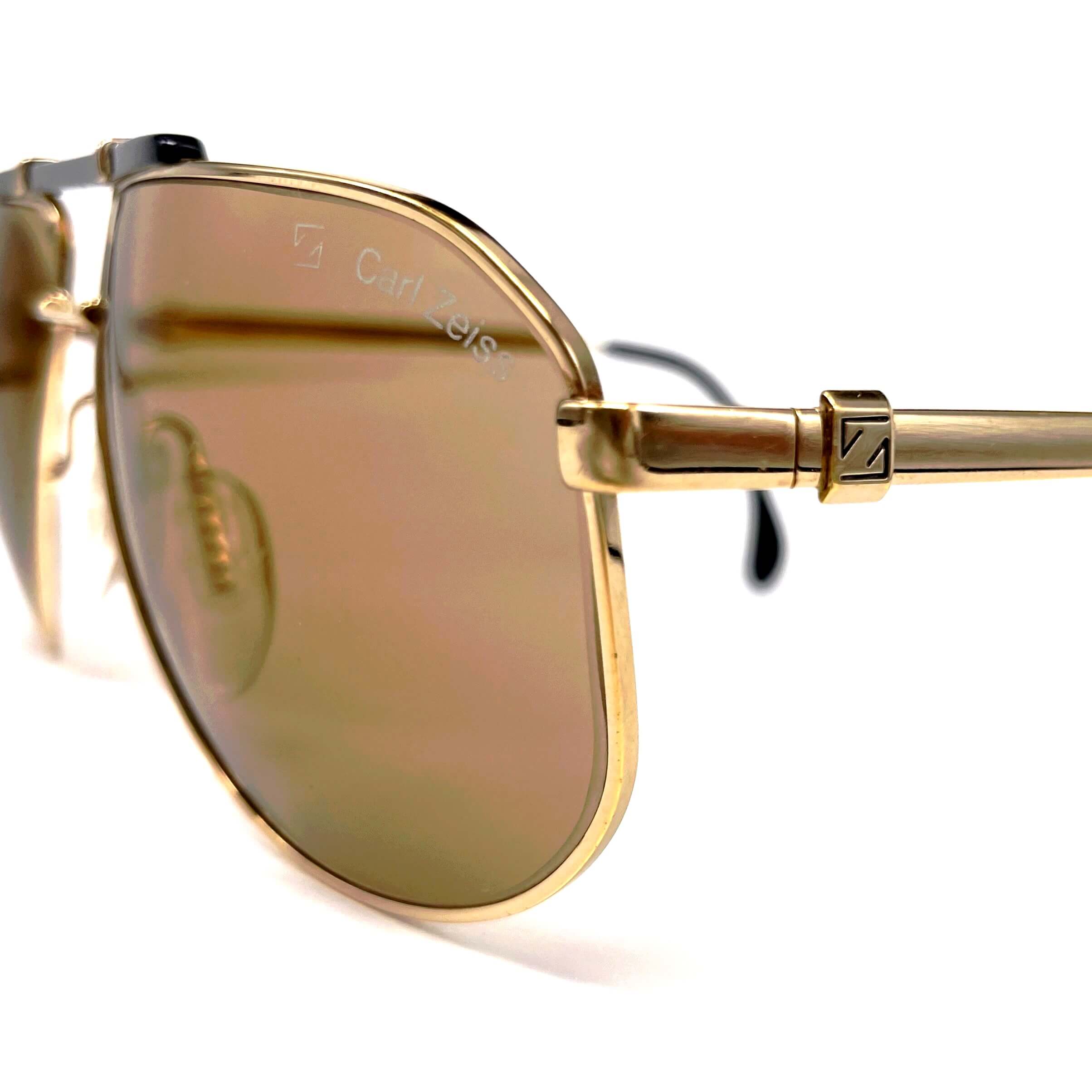 Vintage ZEISS 9292 gold mineral aviator XXL sunglasses