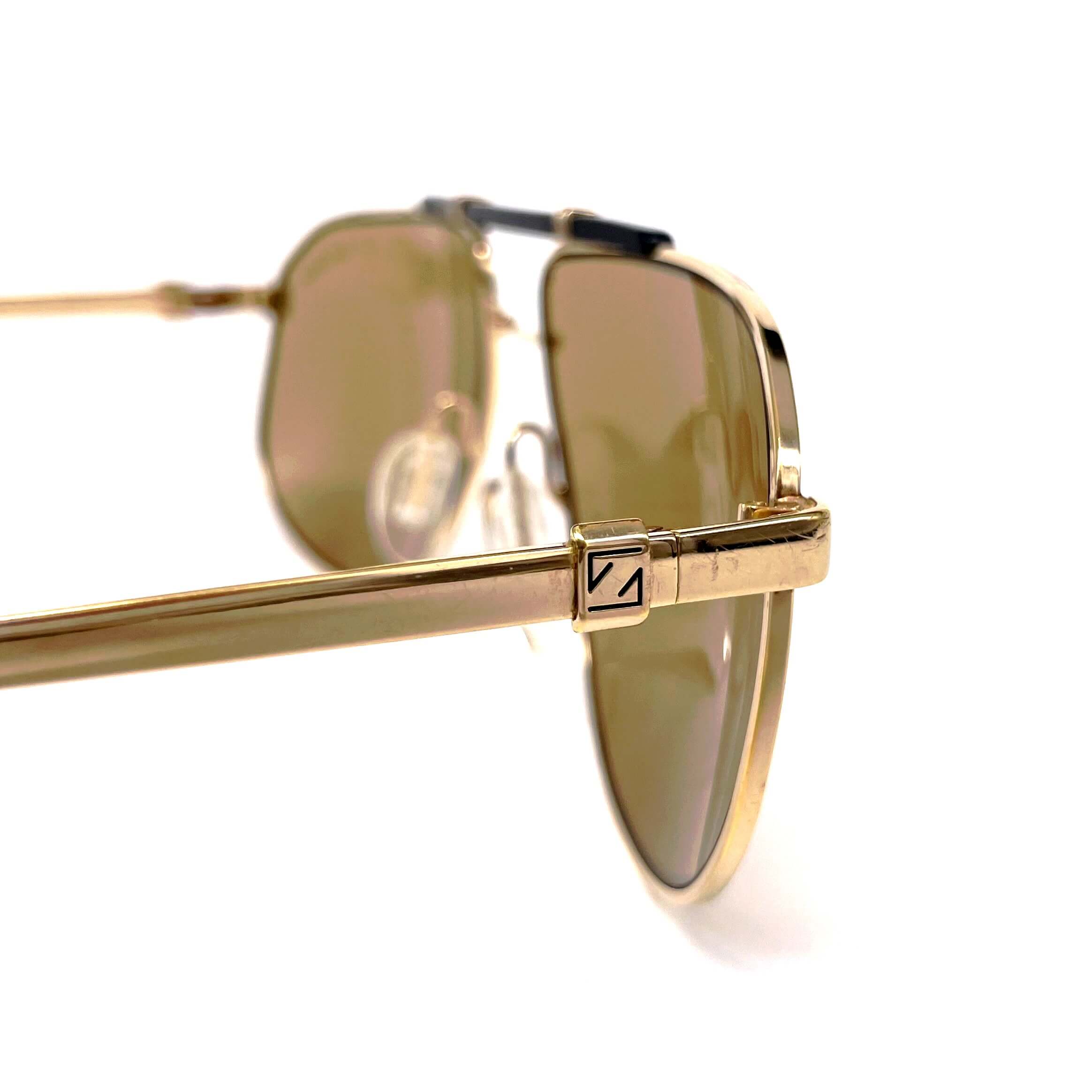 Vintage ZEISS 9292 gold mineral aviator XXL sunglasses