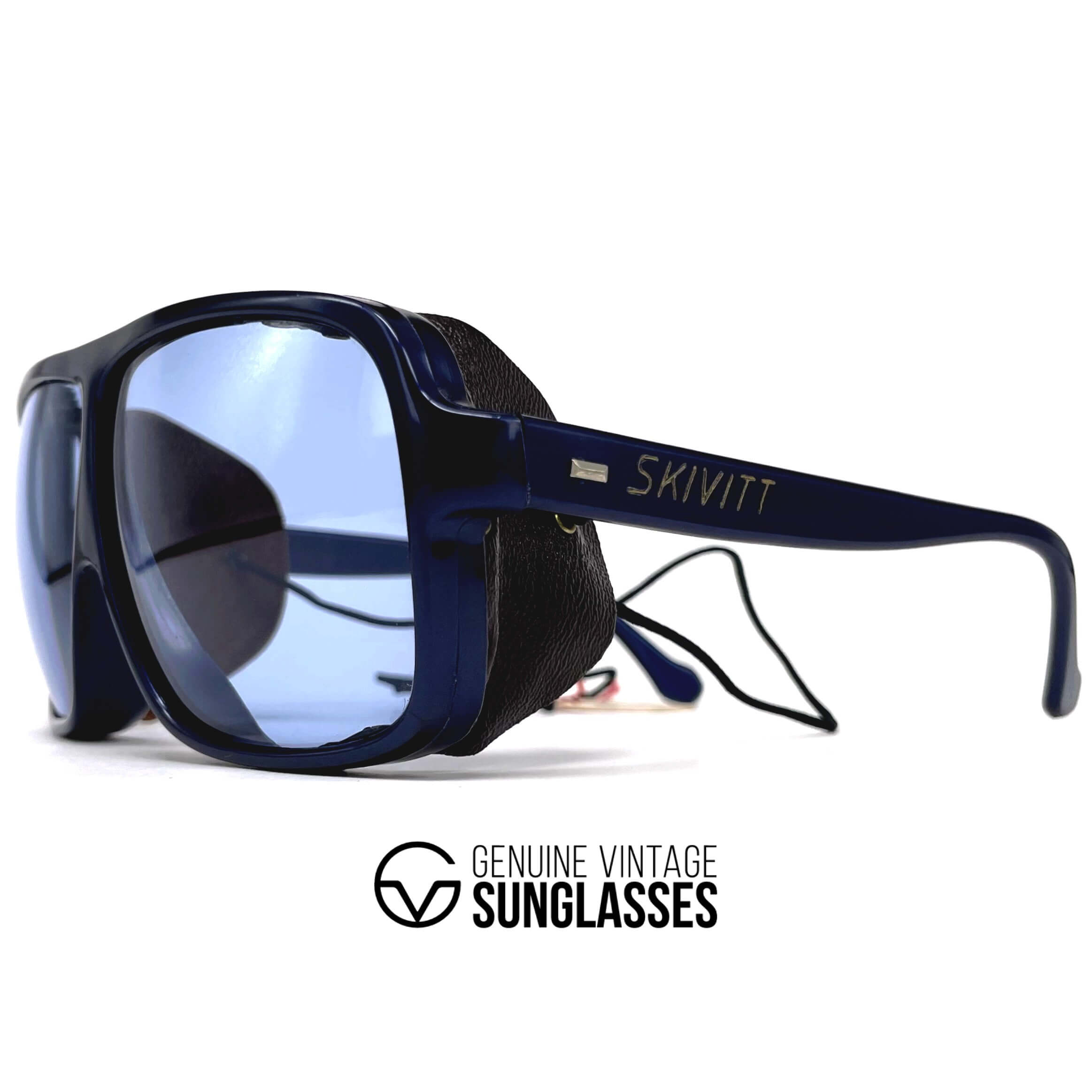 Vintage VUARNET POUILLOUX 600 Skivitt blue glacier sports sunglasses