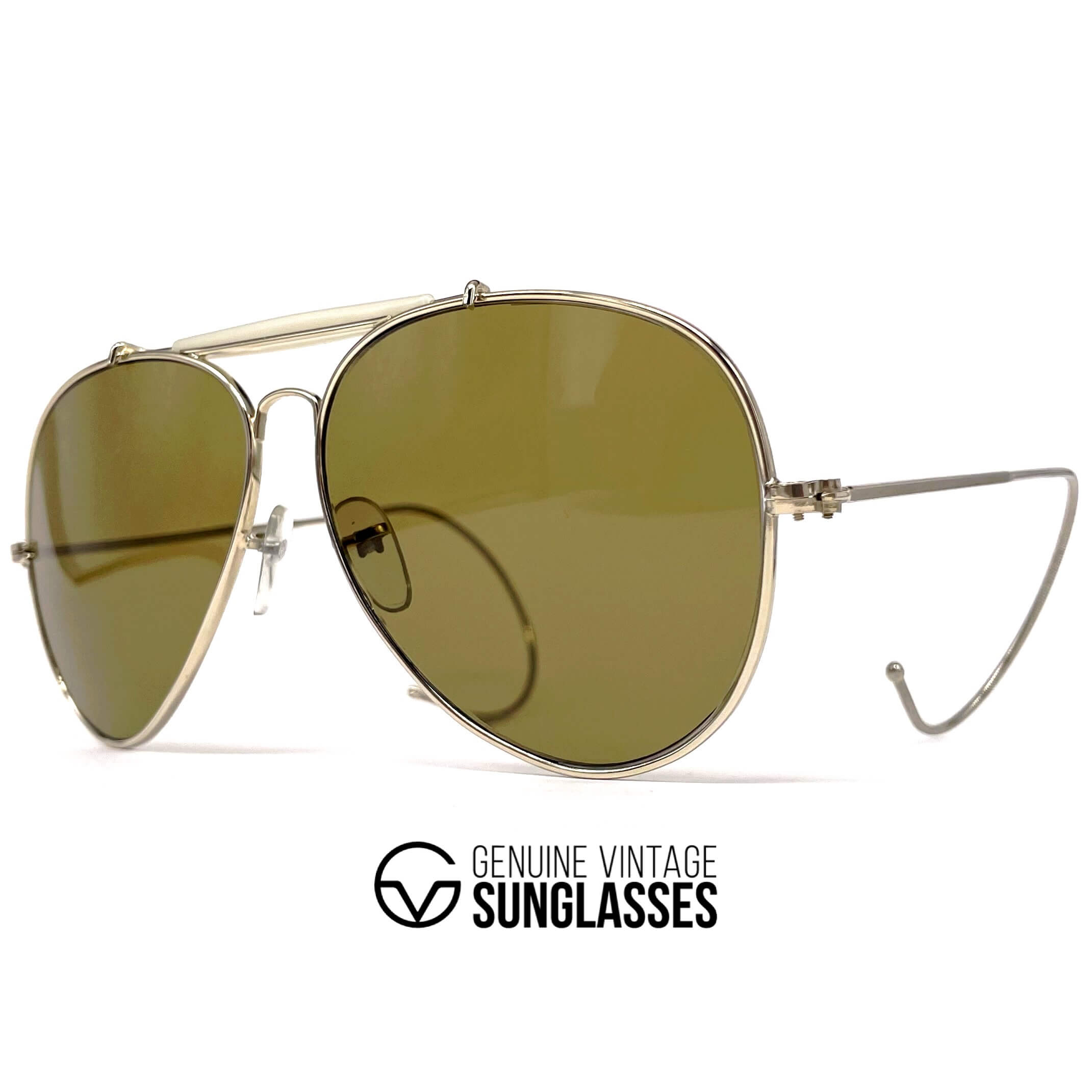 Vintage VUARNET POUILLOUX 5218 Sport gold aviator sunglasses
