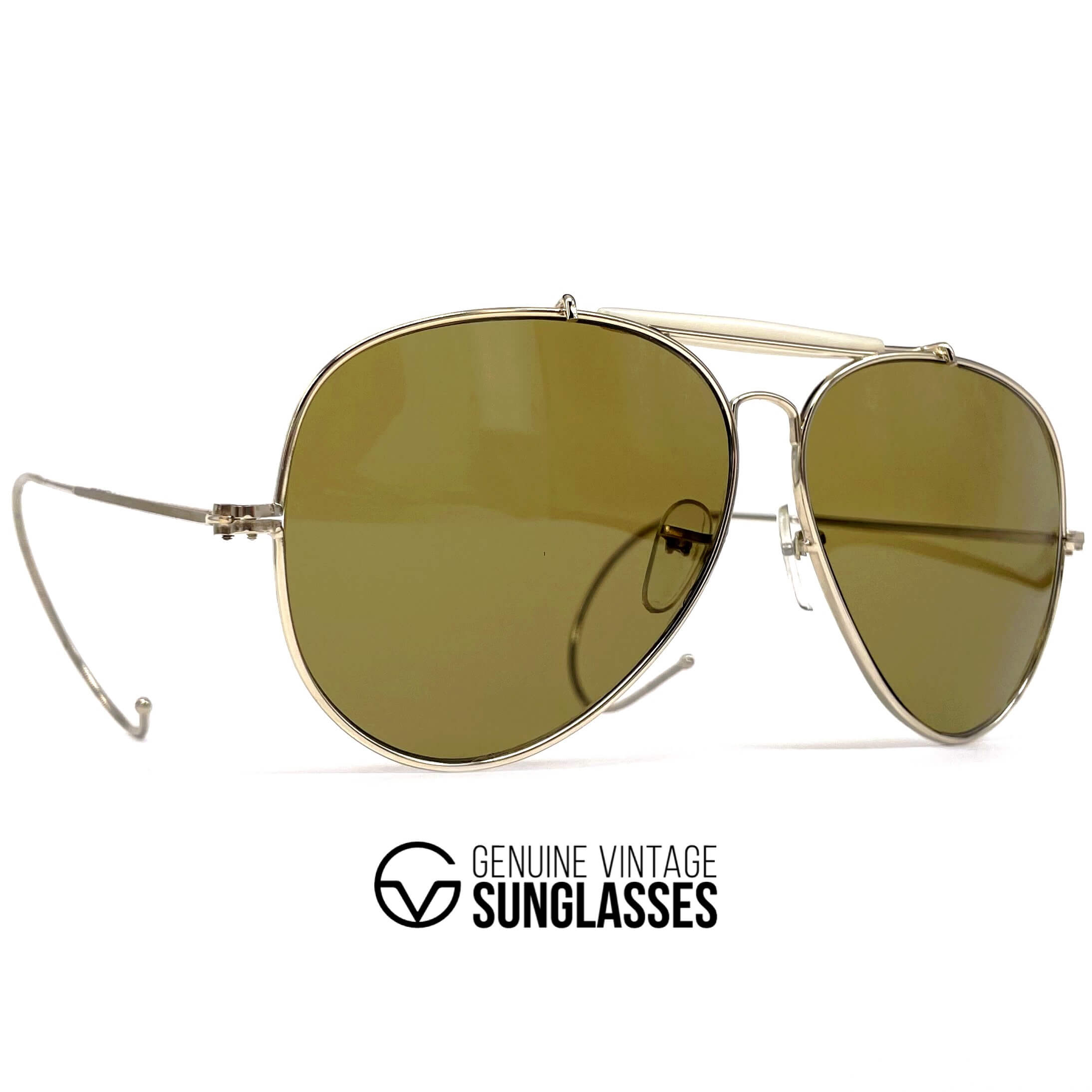 Vintage VUARNET POUILLOUX 5218 Sport gold aviator sunglasses