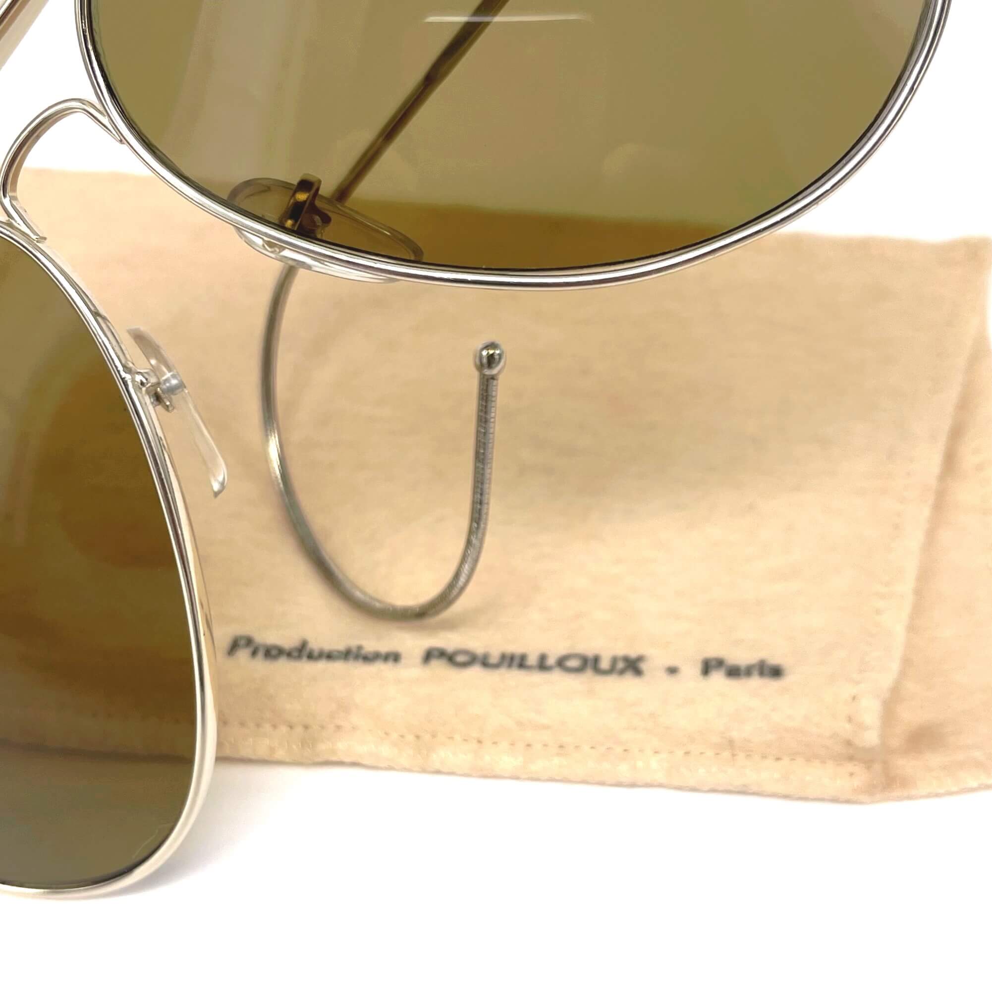 Vintage VUARNET POUILLOUX 5218 Sport gold aviator sunglasses
