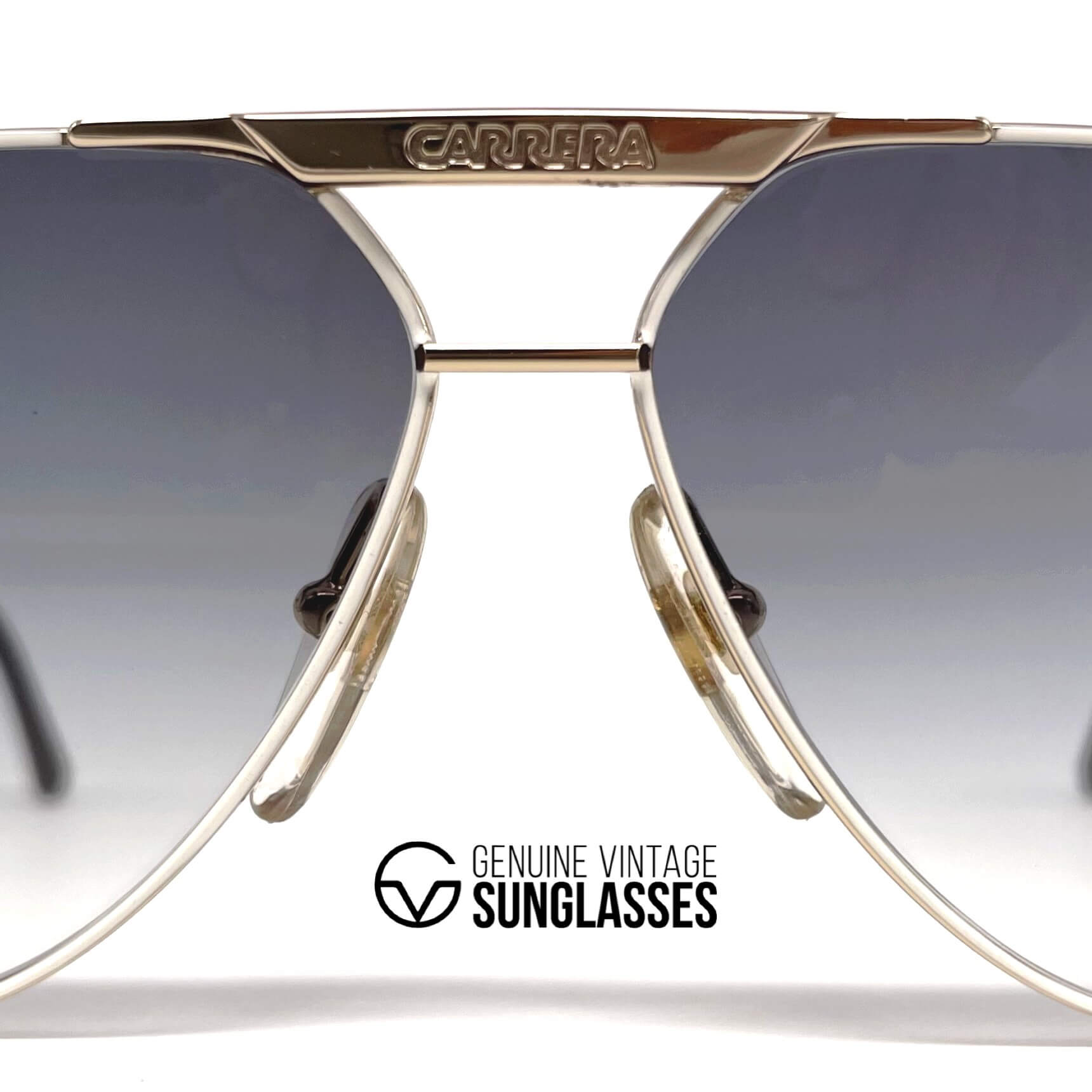 Vintage CARRERA 5322 gold grey aviator sunglasses