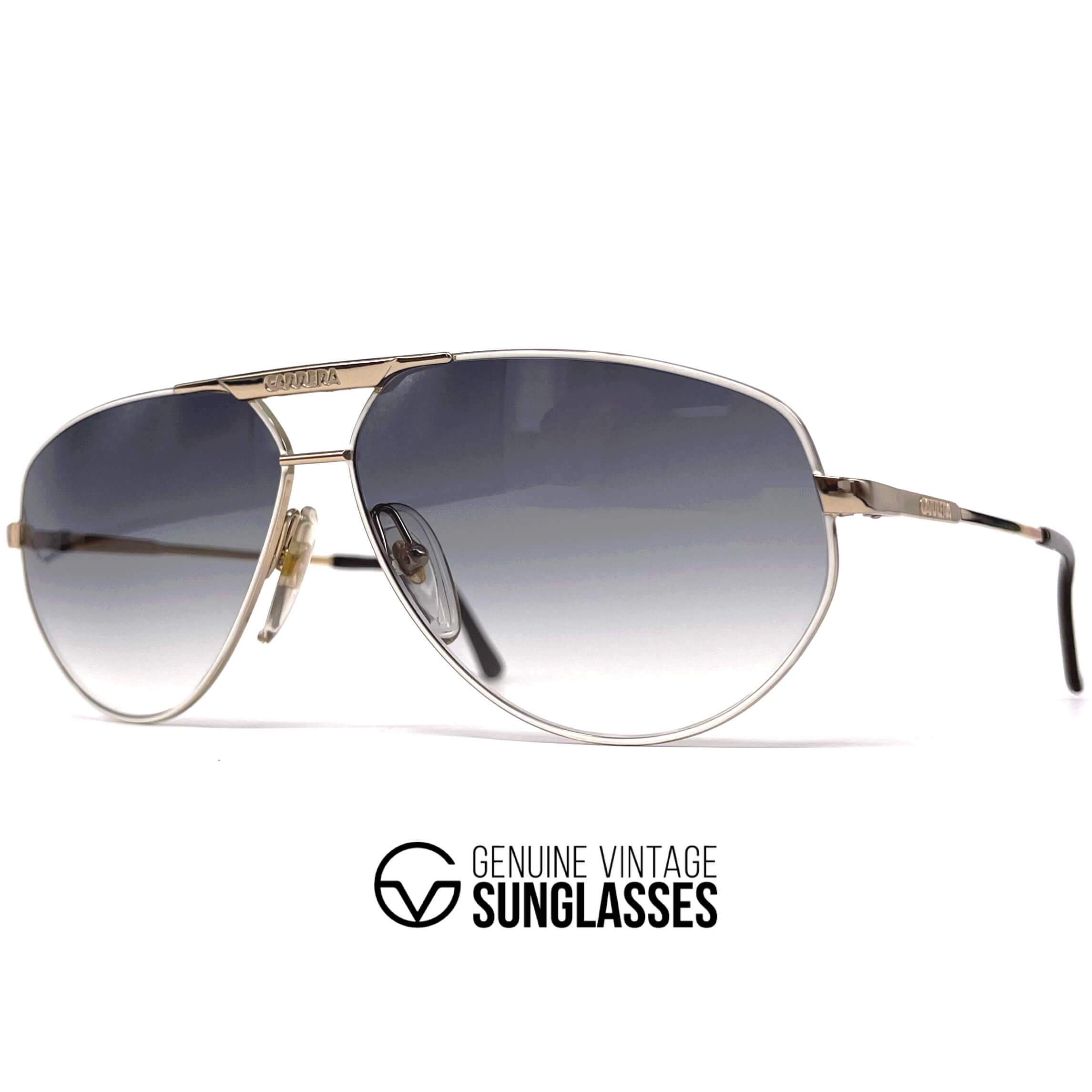 Vintage CARRERA 5322 gold grey aviator sunglasses