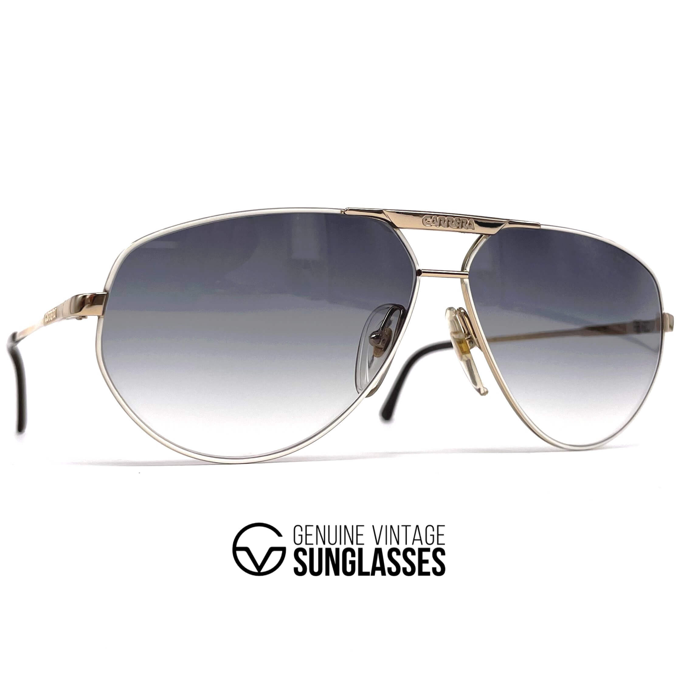 Vintage CARRERA 5322 gold grey aviator sunglasses