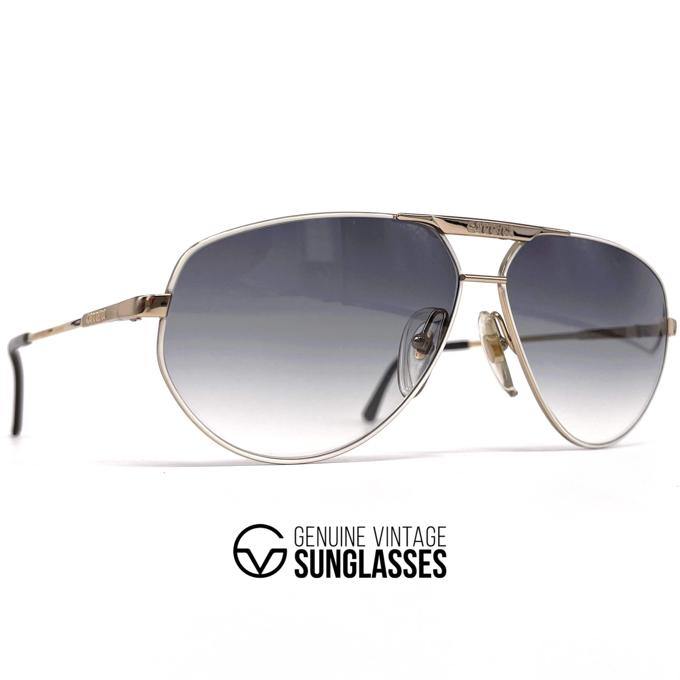 Vintage CARRERA 5322 gold grey aviator sunglasses