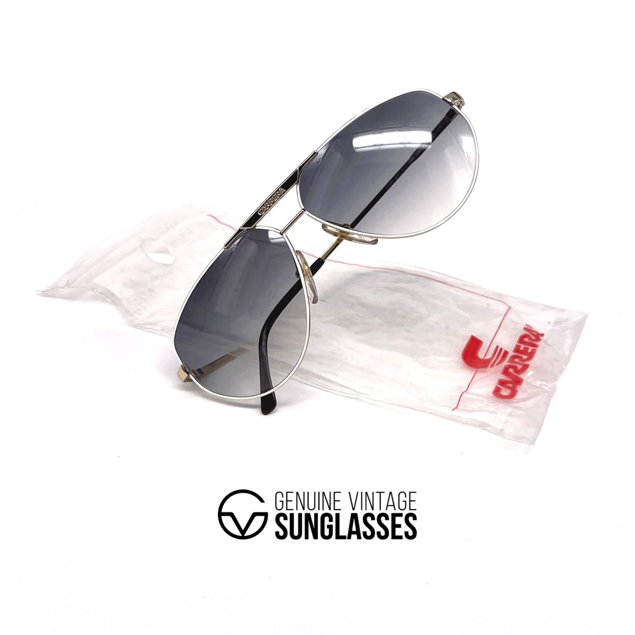 Vintage CARRERA 5322 gold grey aviator sunglasses