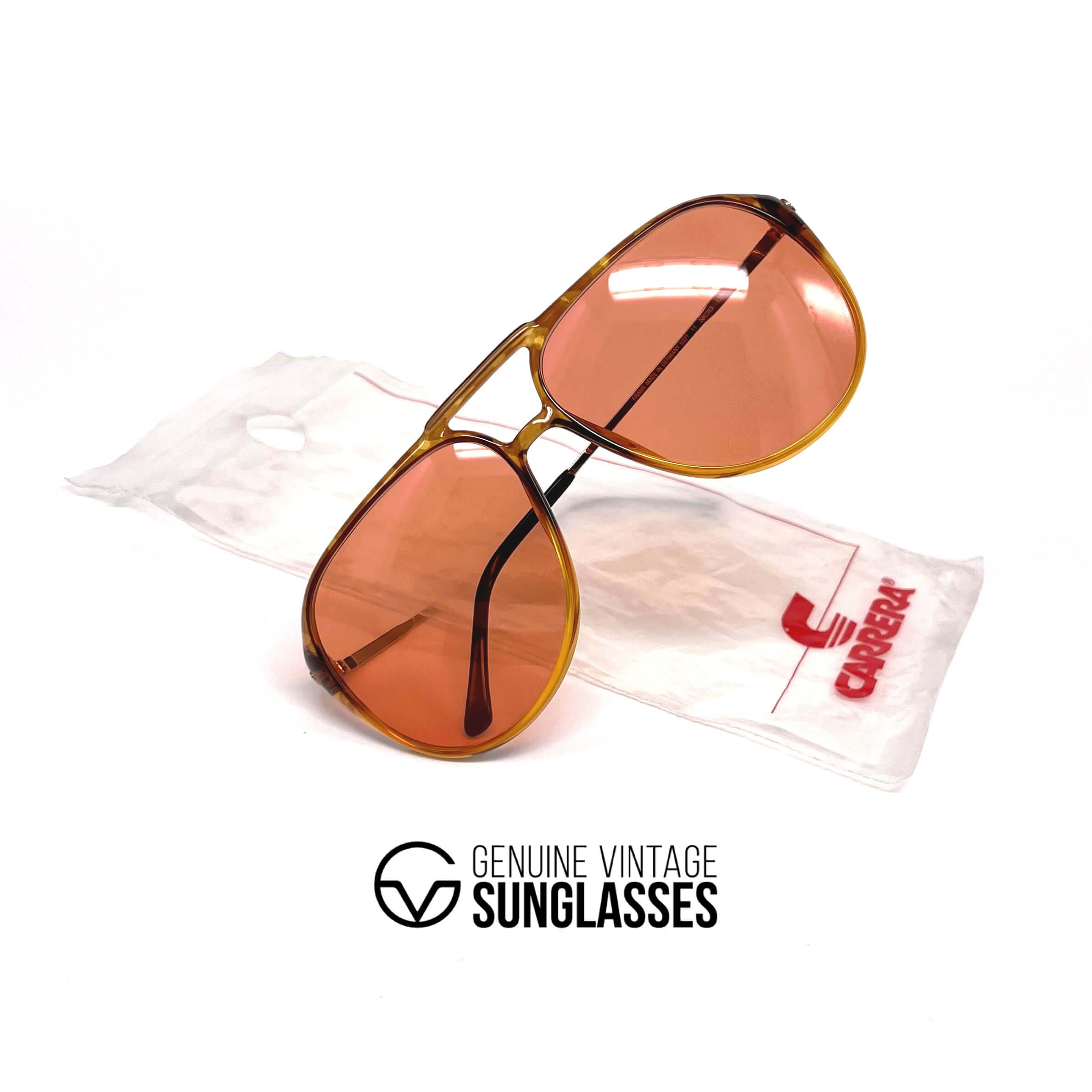 Vintage CARRERA 5321 orange tortoise shell sunglasses