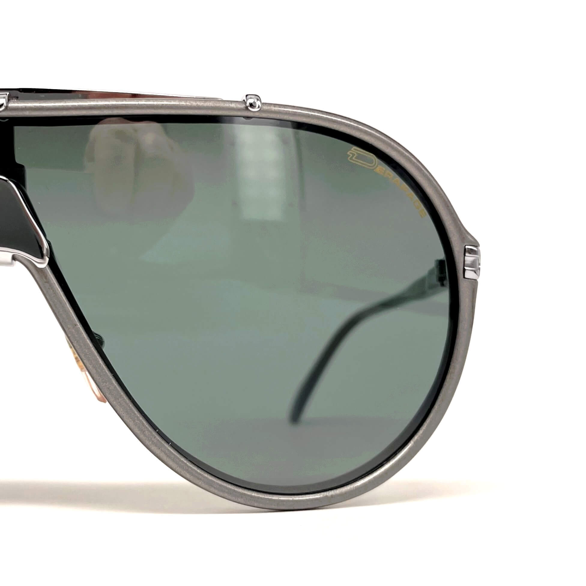 Vintage DÉRAPAGE 66 Vitaloni Racing silver wrap sunglasses