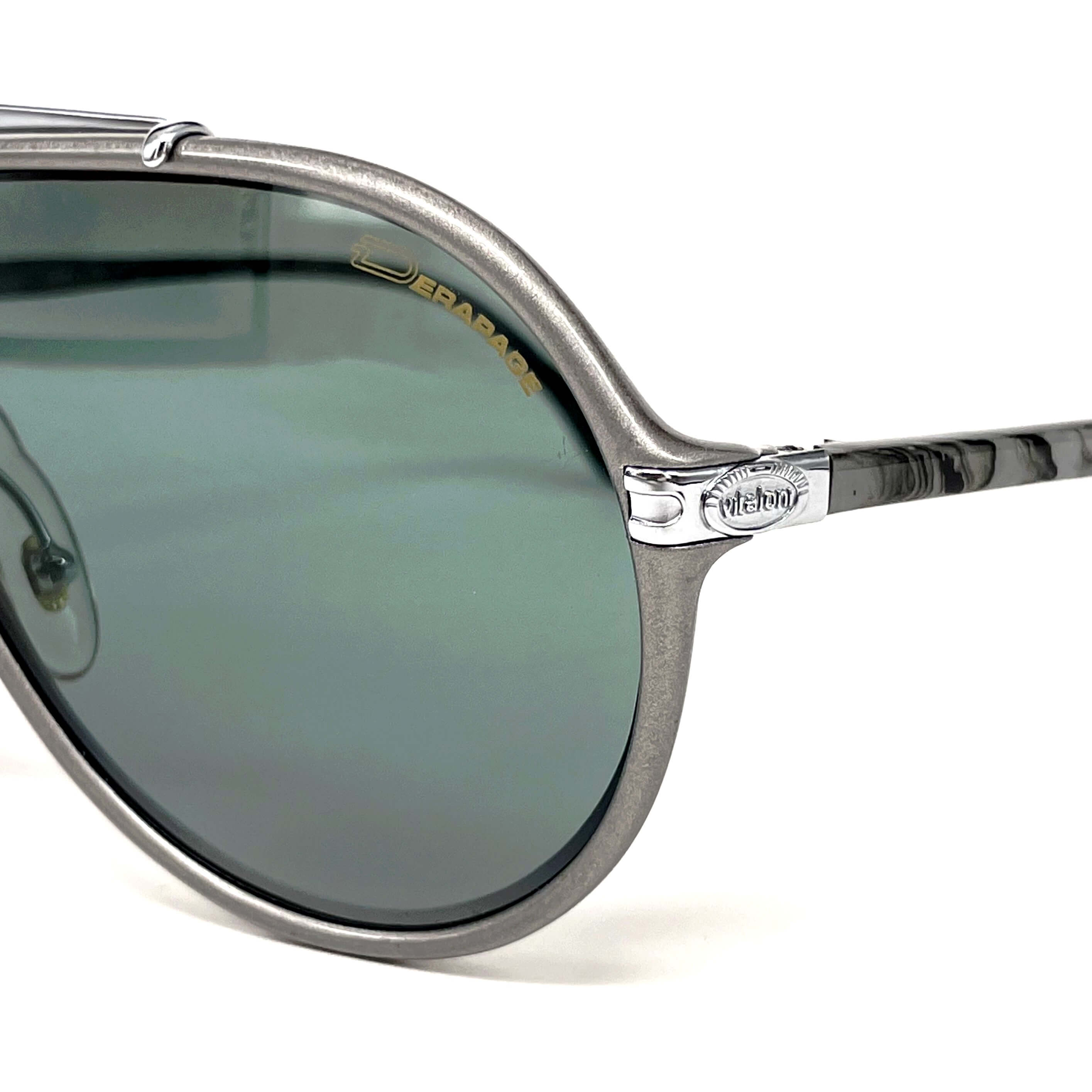 Vintage DÉRAPAGE 66 Vitaloni Racing silver wrap sunglasses