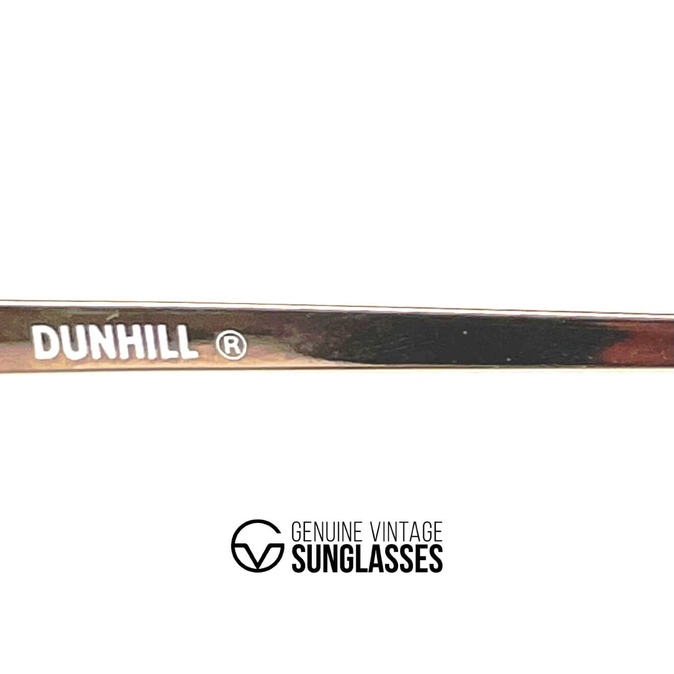 Vintage DUNHILL 6158 gold plated rhodanized aviator sunglasses