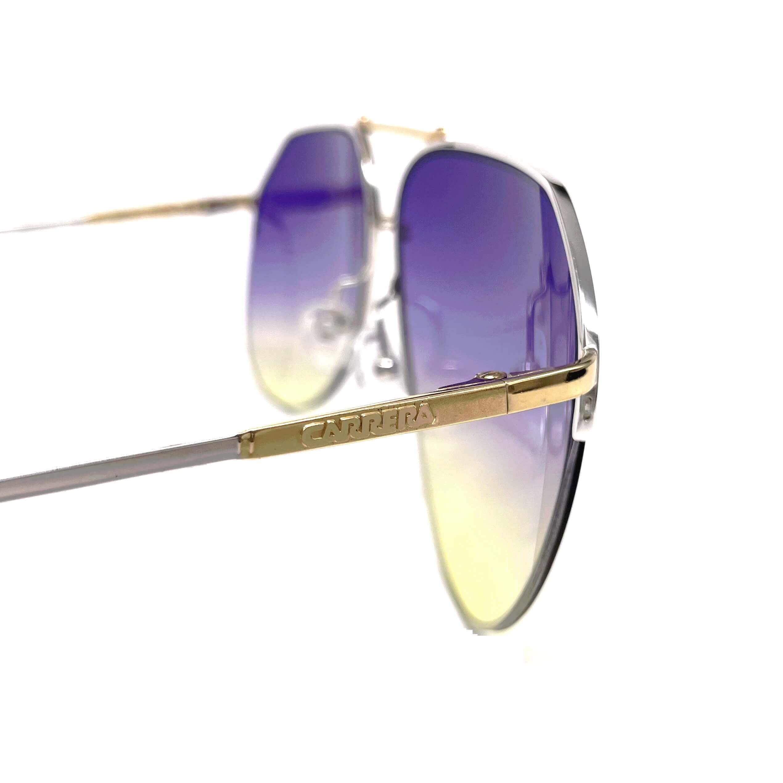 Vintage CARRERA 5313 silver gold rimless aviator sunglasses