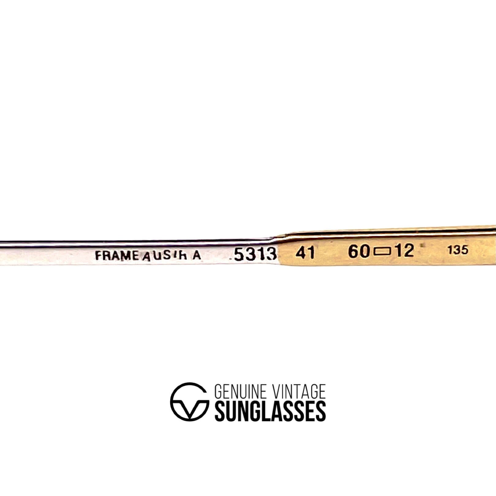 Vintage CARRERA 5313 silver gold rimless aviator sunglasses