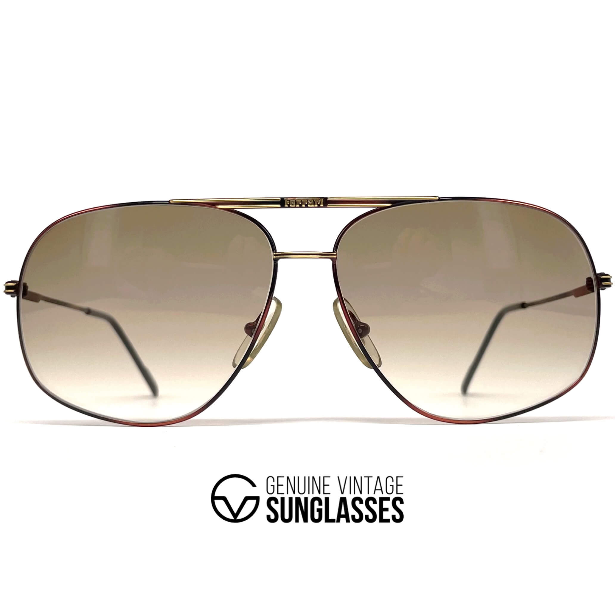 Vintage FERRARI F41 aviator black gold sunglasses