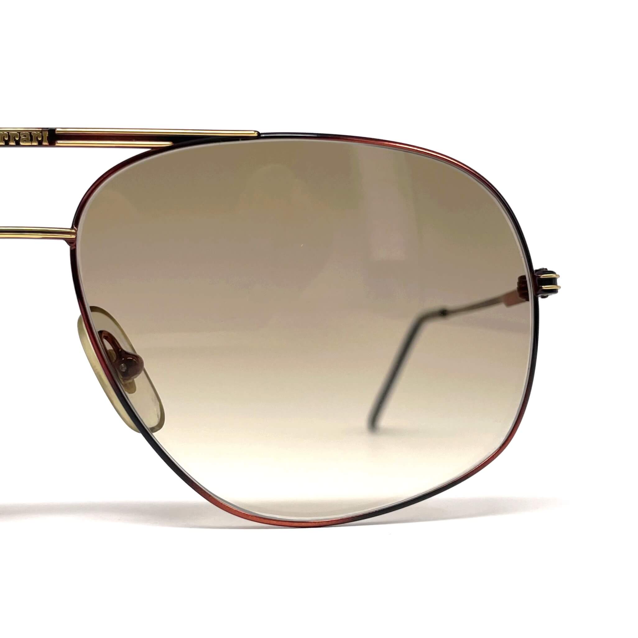 Vintage FERRARI F41 aviator black gold sunglasses