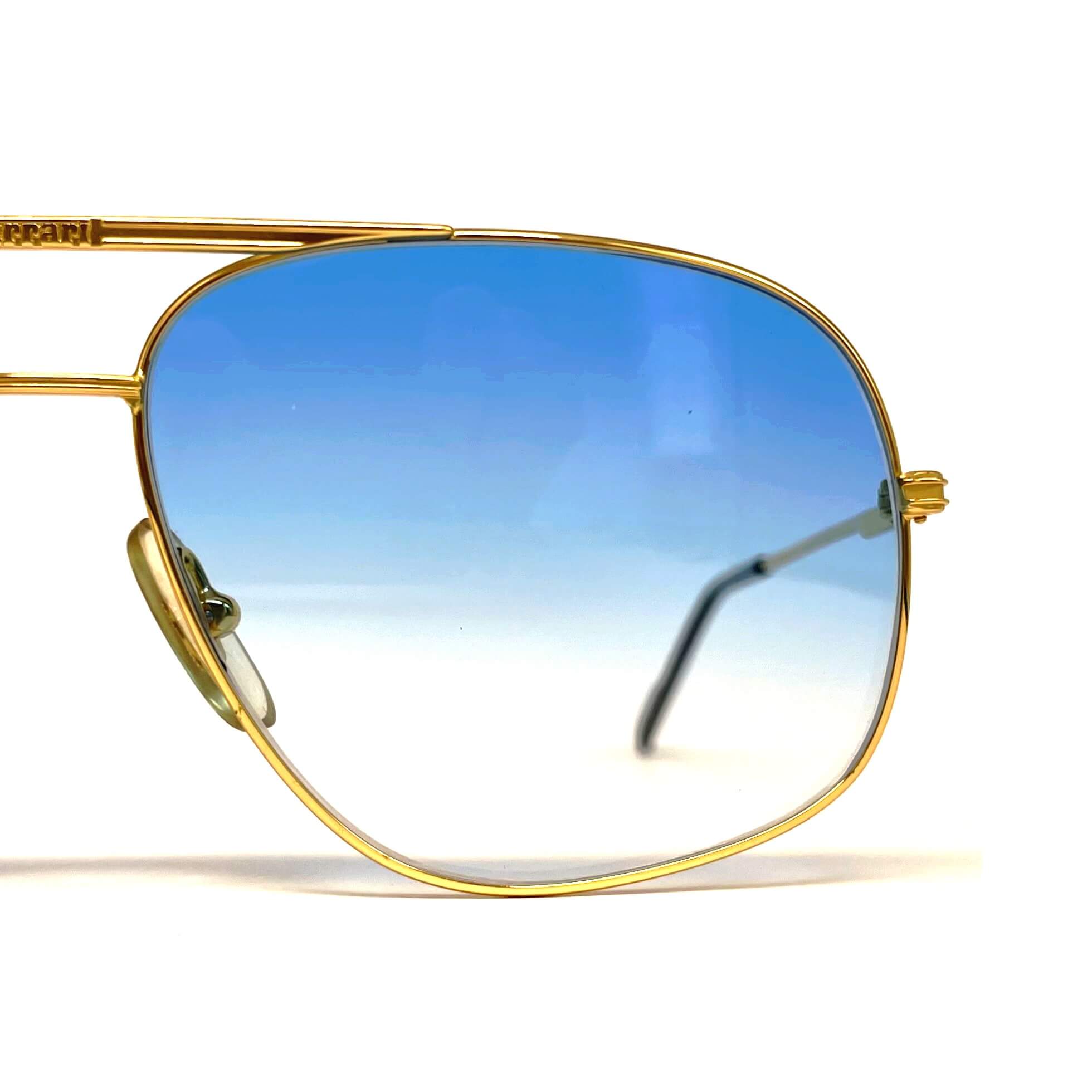 Vintage FERRARI F41 gold blue aviator sunglasses