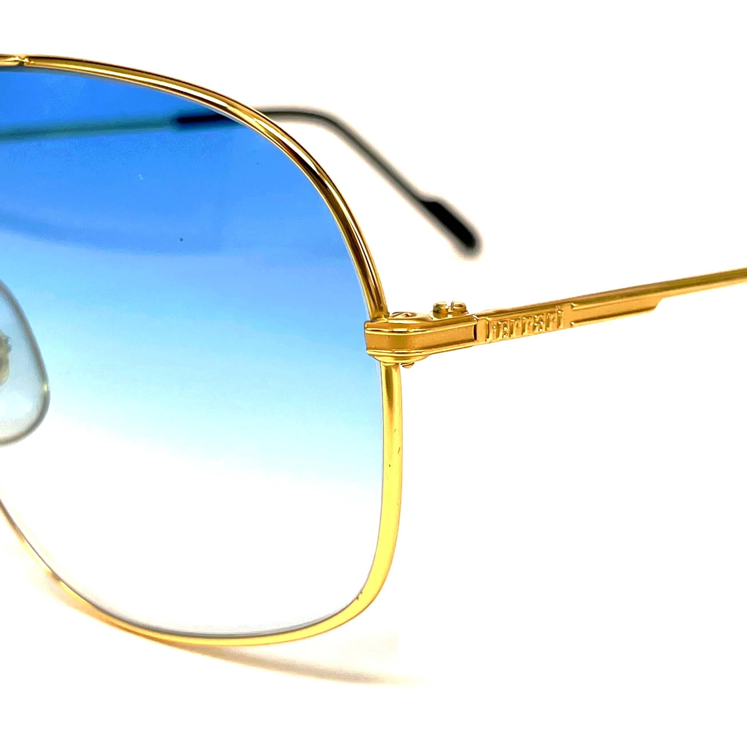 Vintage FERRARI F41 gold blue aviator sunglasses