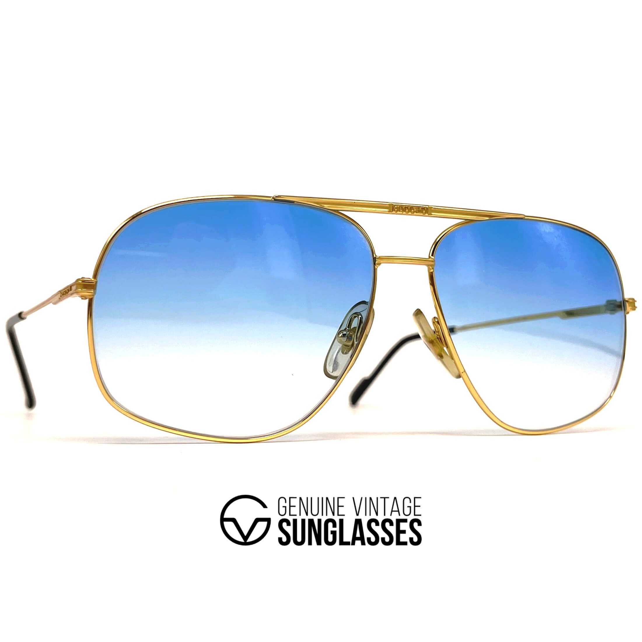 Vintage FERRARI F41 gold blue aviator sunglasses