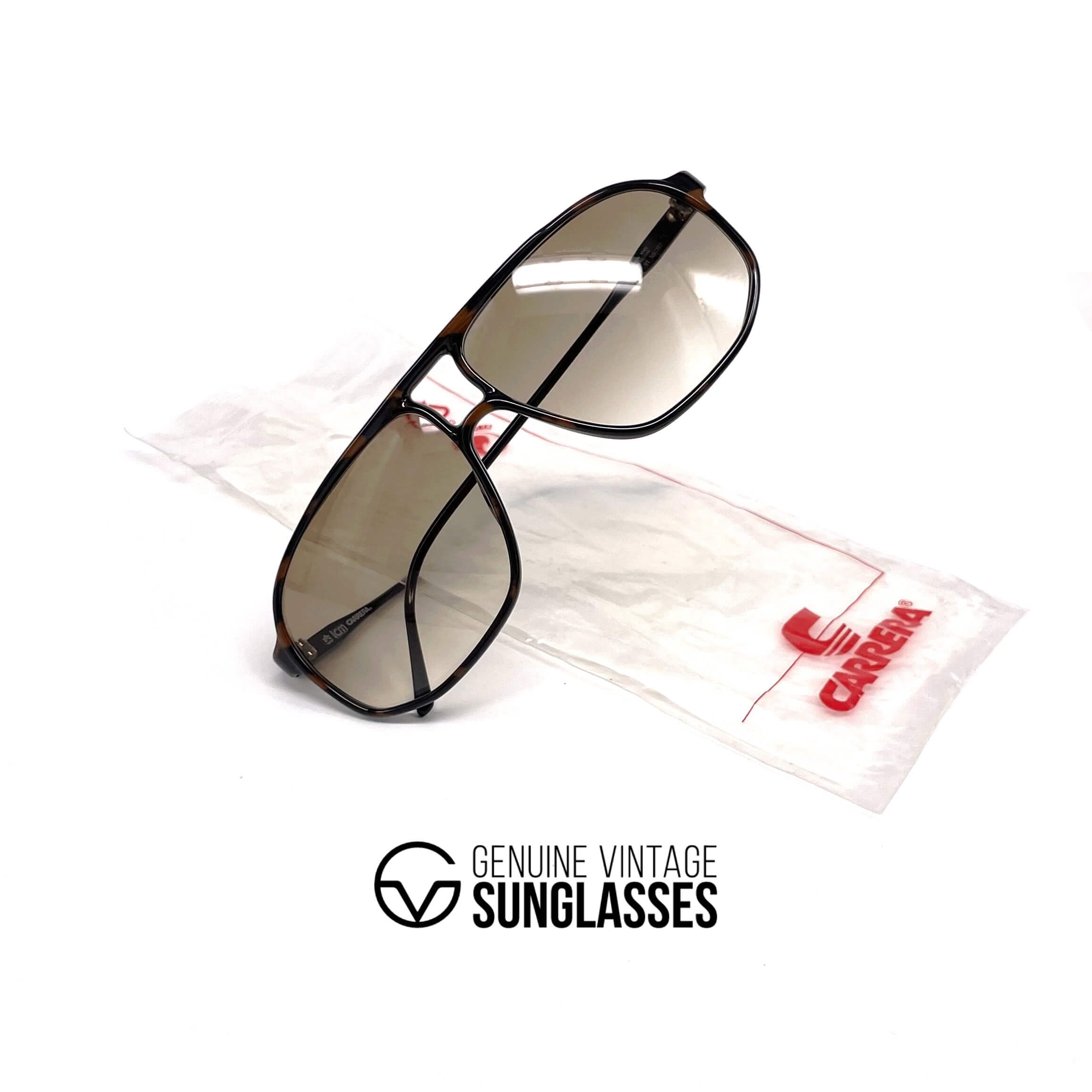 Vintage CARRERA 5325 havana aviator designer sunglasses