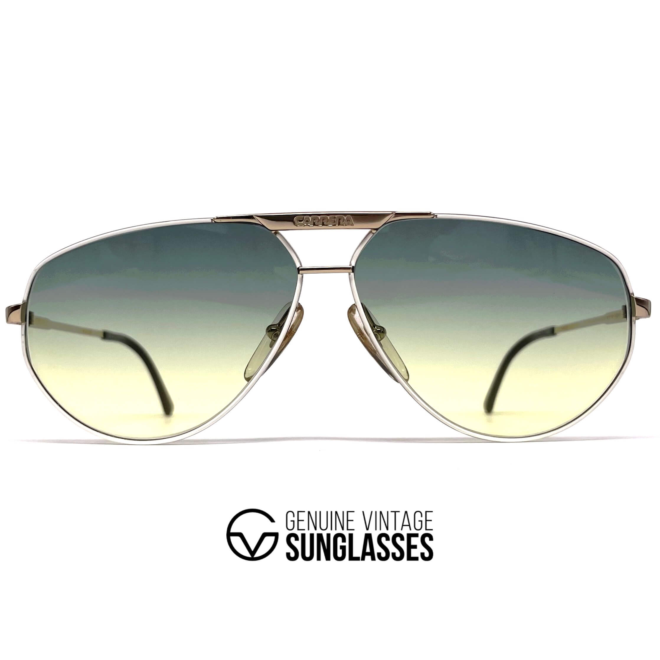Vintage CARRERA 5322 yellow green aviator sunglasses
