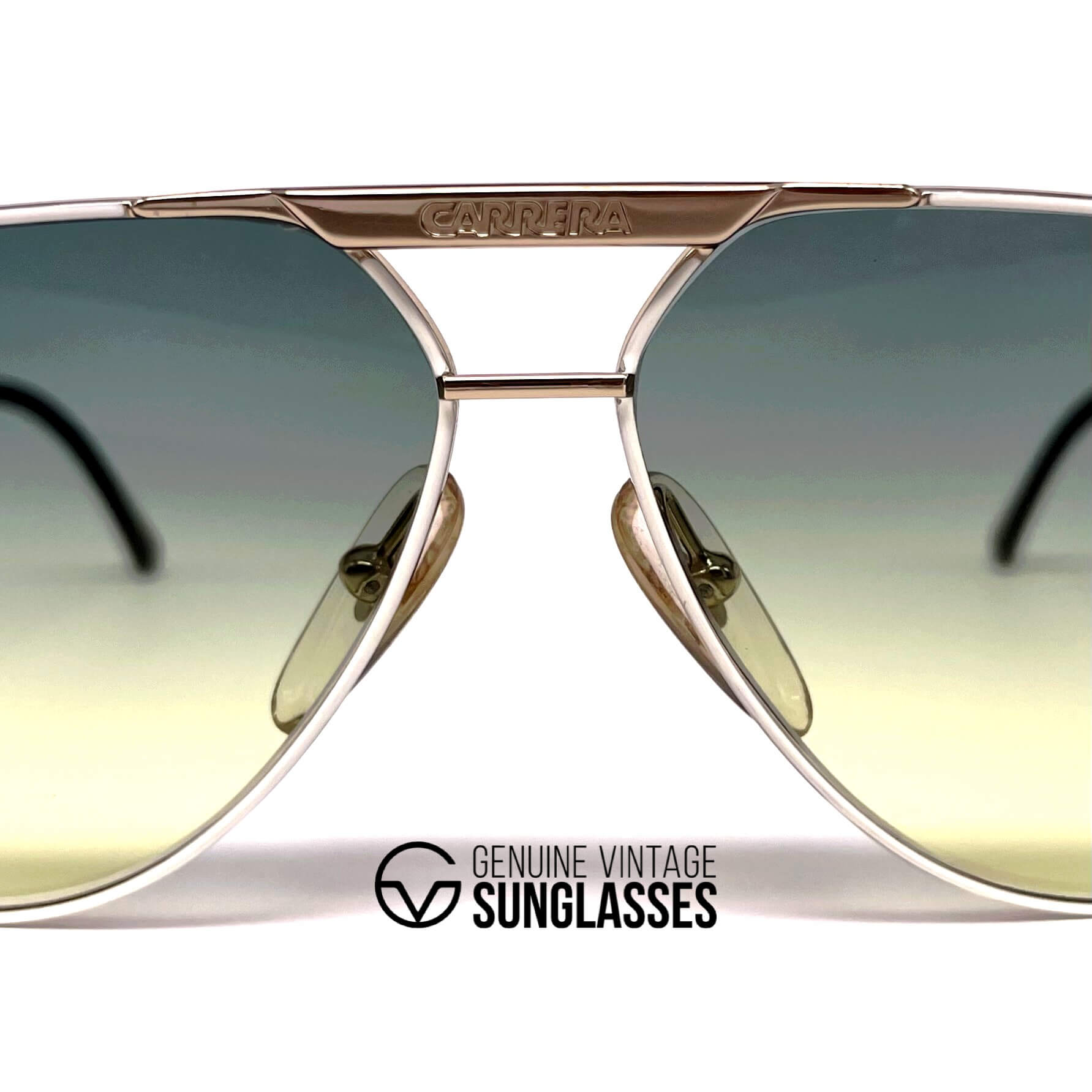 Vintage CARRERA 5322 yellow green aviator sunglasses
