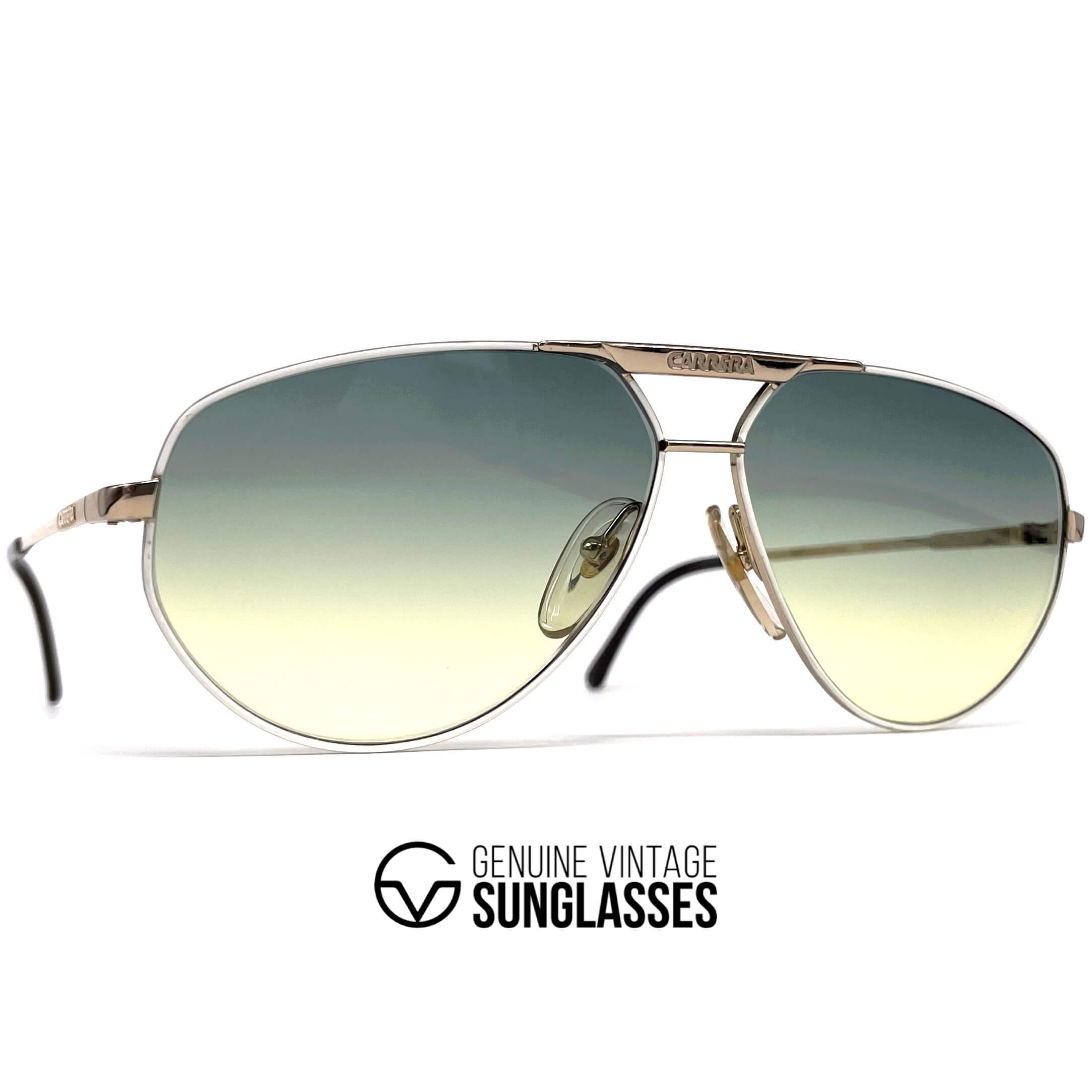 Vintage CARRERA 5322 yellow green aviator sunglasses