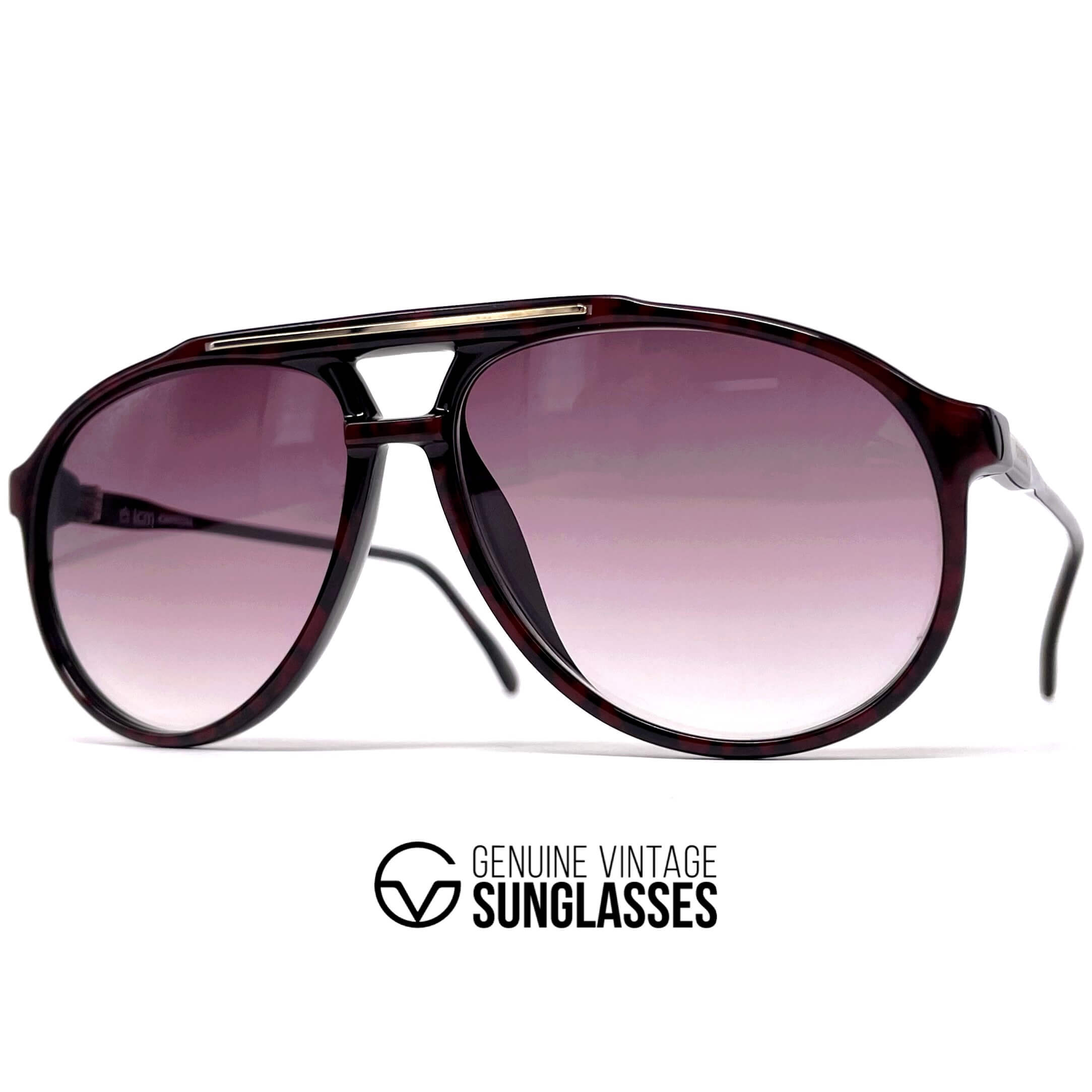 Vintage CARRERA 5345 black aviator designer sunglasses