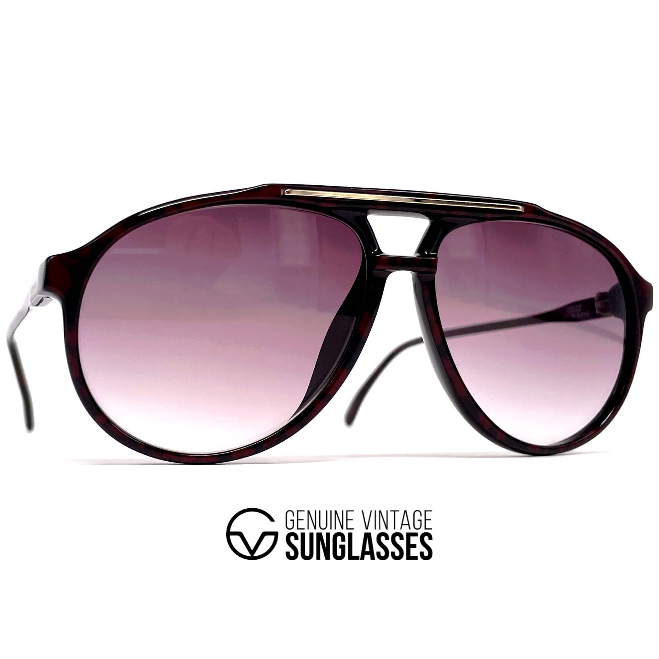 Vintage CARRERA 5345 black aviator designer sunglasses