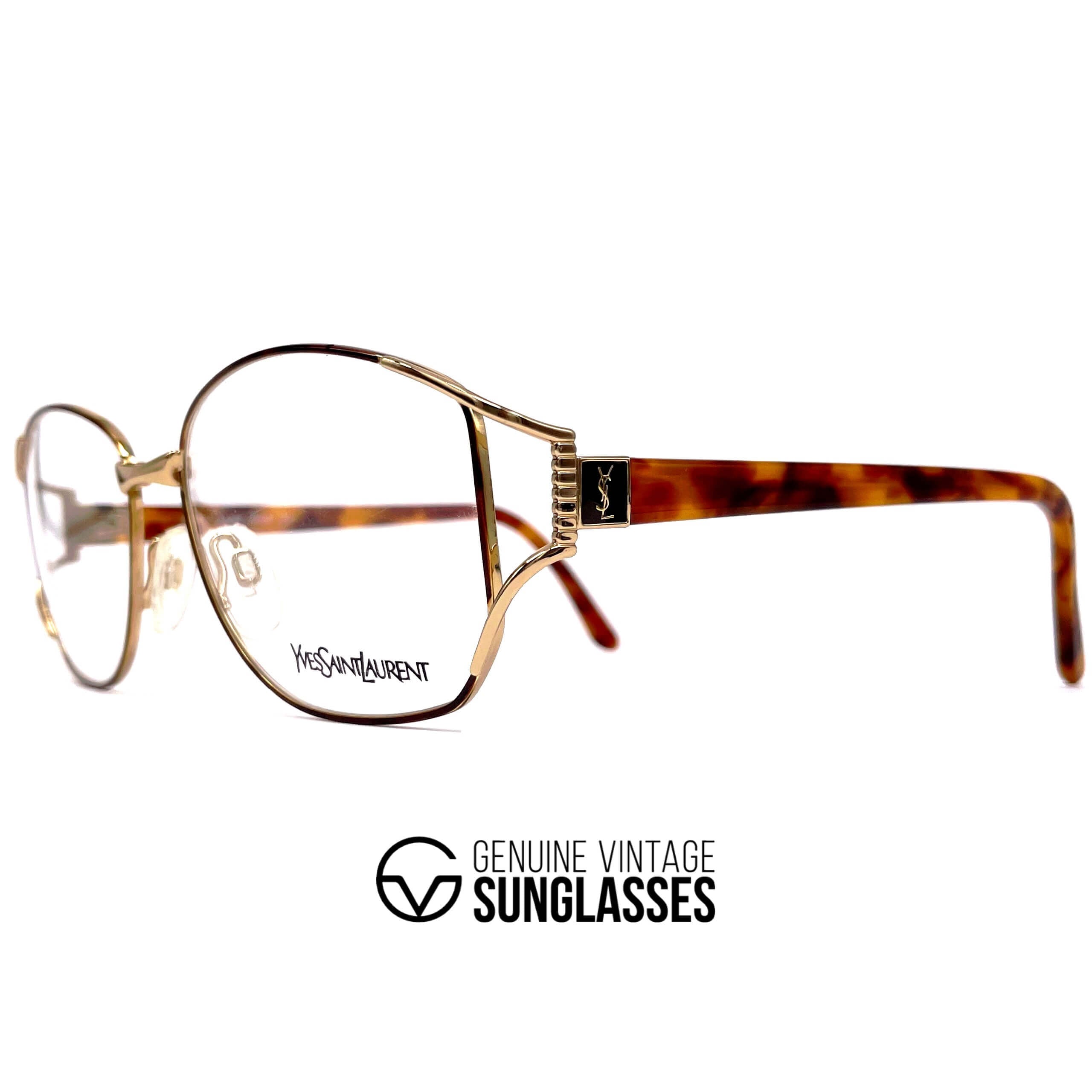 Vintage YVES SAINT LAURENT 4028 gold glasses frames
