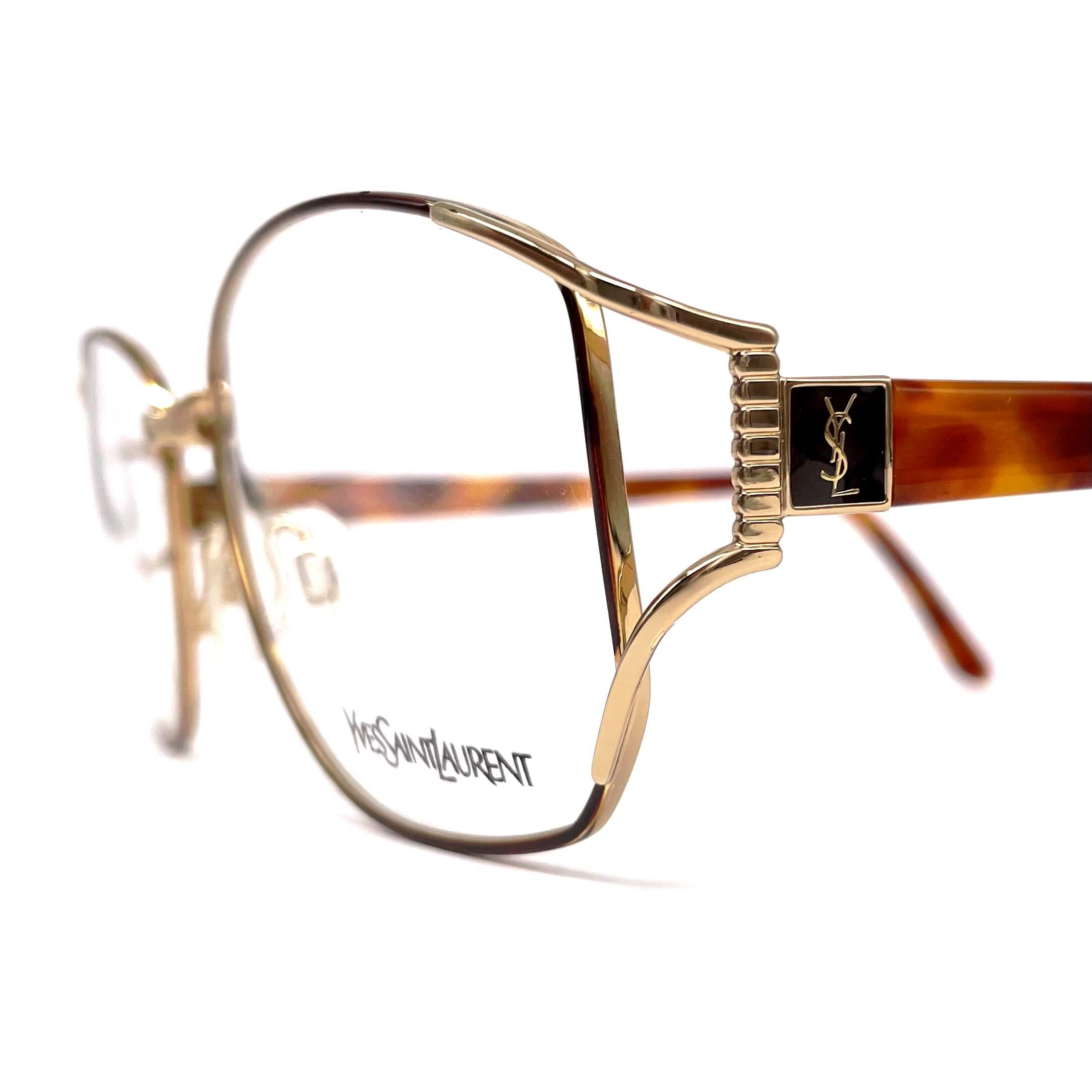 Vintage YVES SAINT LAURENT 4028 gold glasses frames
