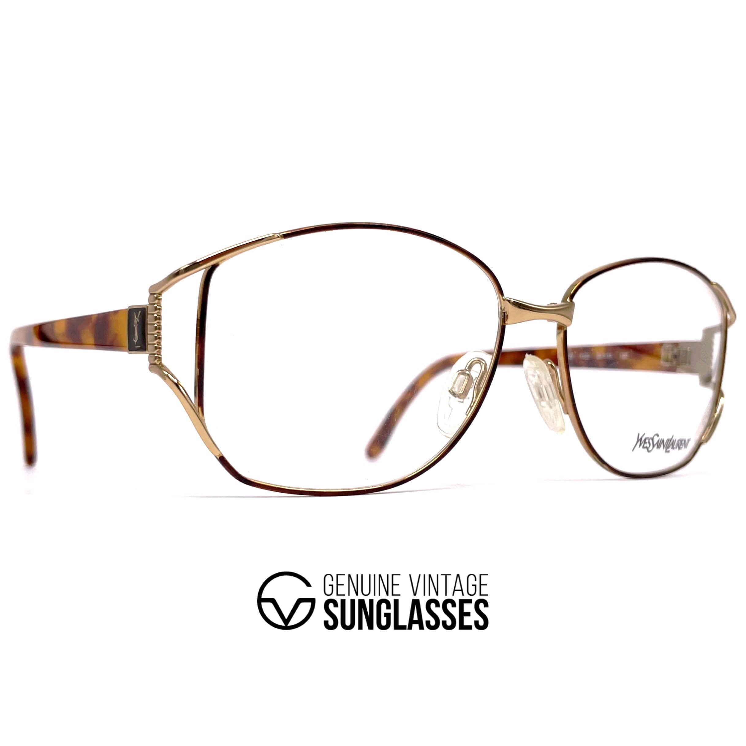 Vintage YVES SAINT LAURENT 4028 gold glasses frames