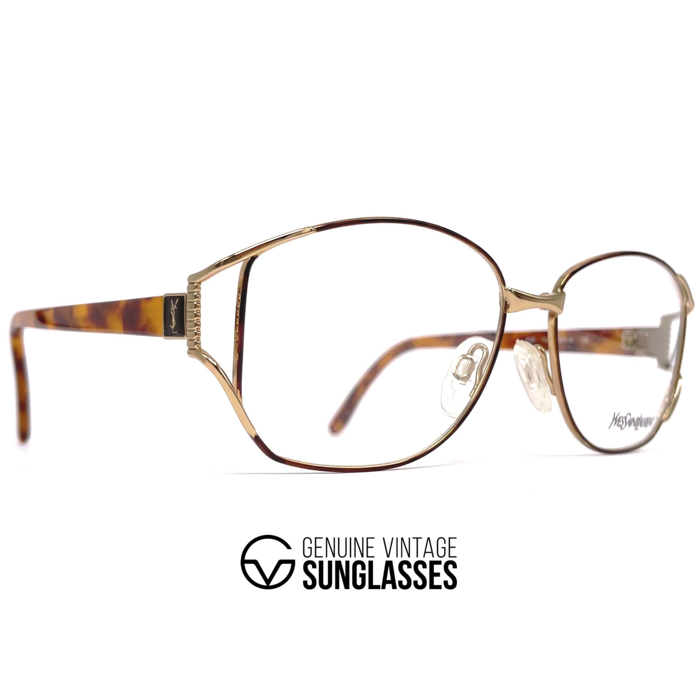 Vintage YVES SAINT LAURENT 4028 gold glasses frames