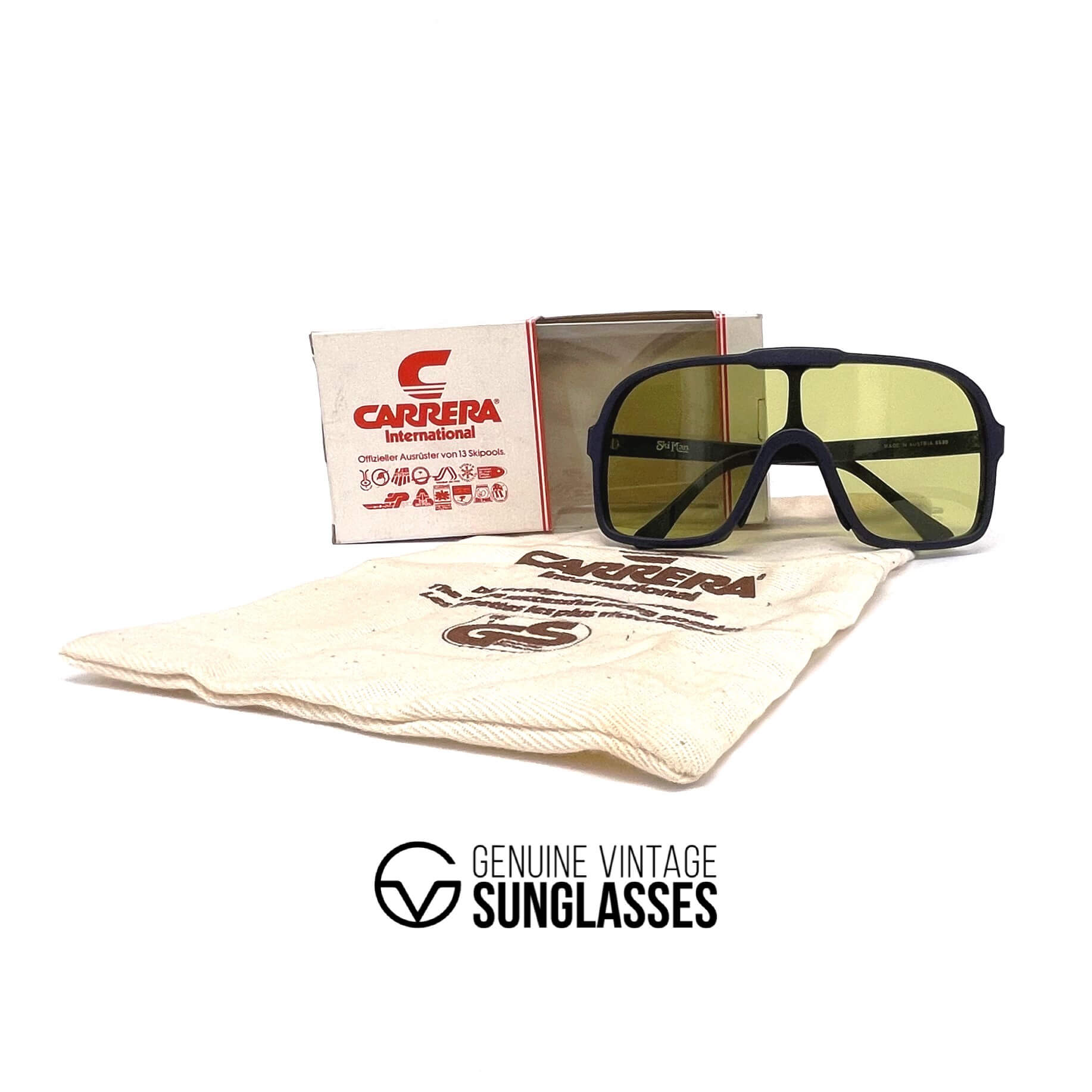 Vintage CARRERA 5530 Ski Man rare blue sports sunglasses