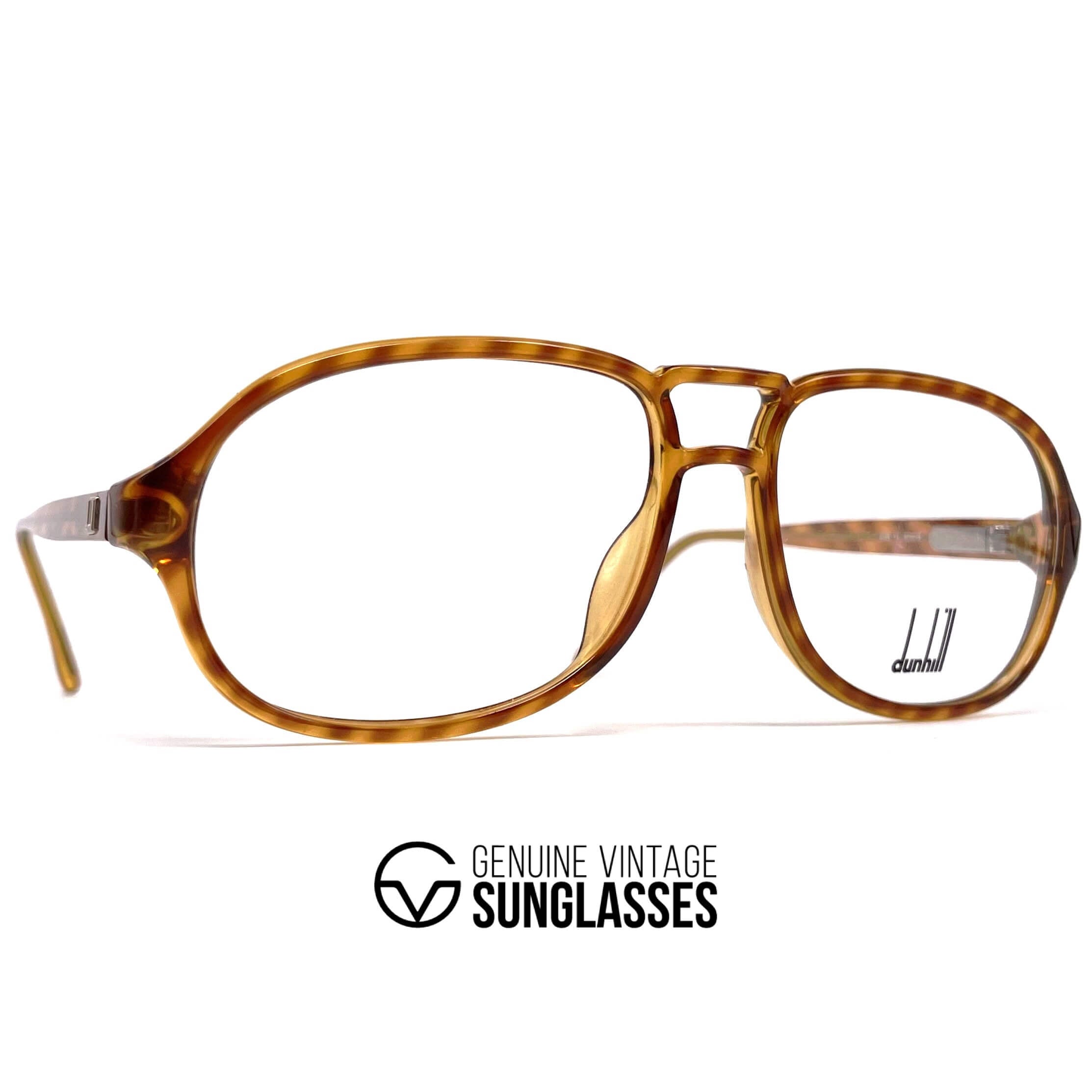 Vintage DUNHILL 6155 rare tortoise shell aviator glasses frames