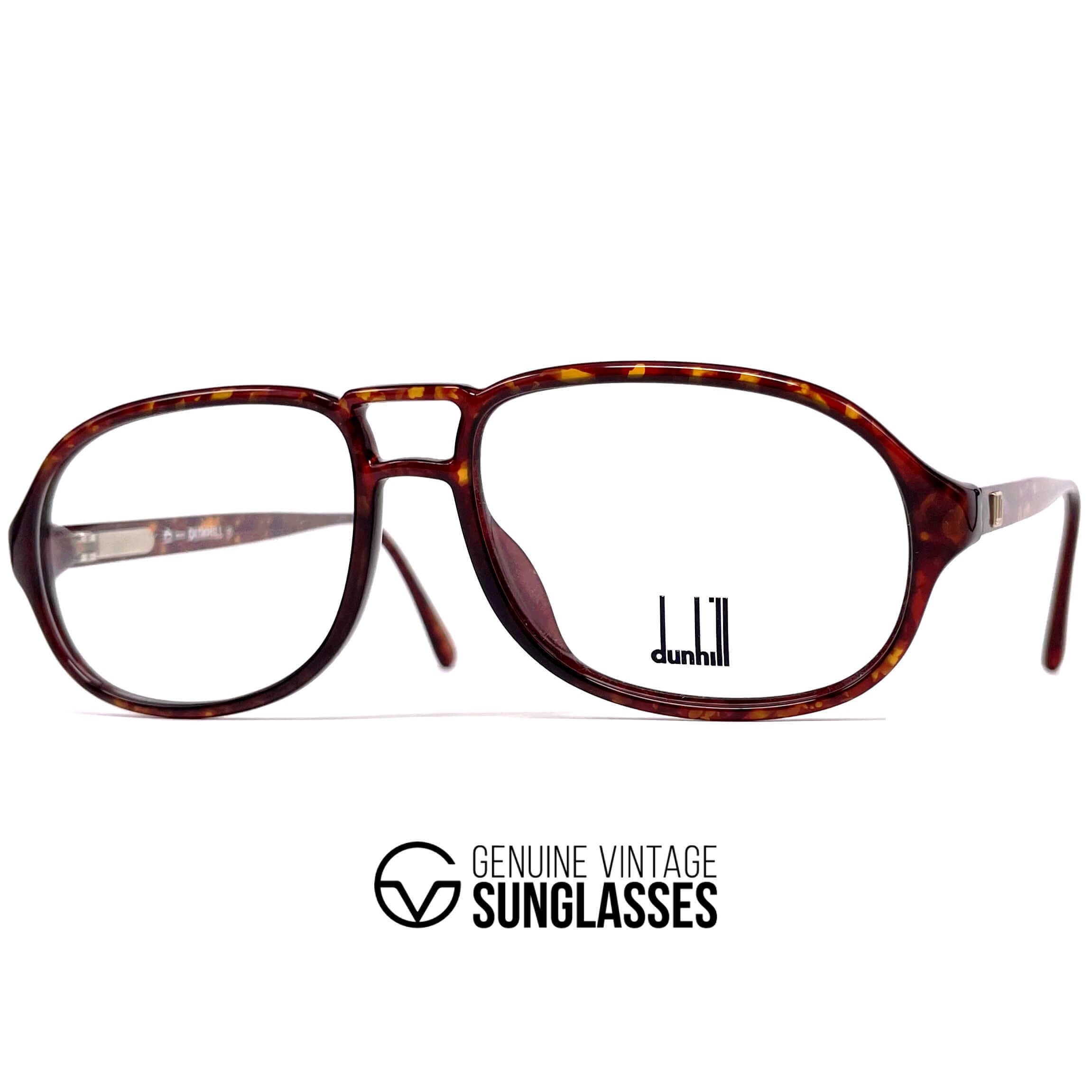 Vintage DUNHILL 6155 rare dark havana aviator glasses frames