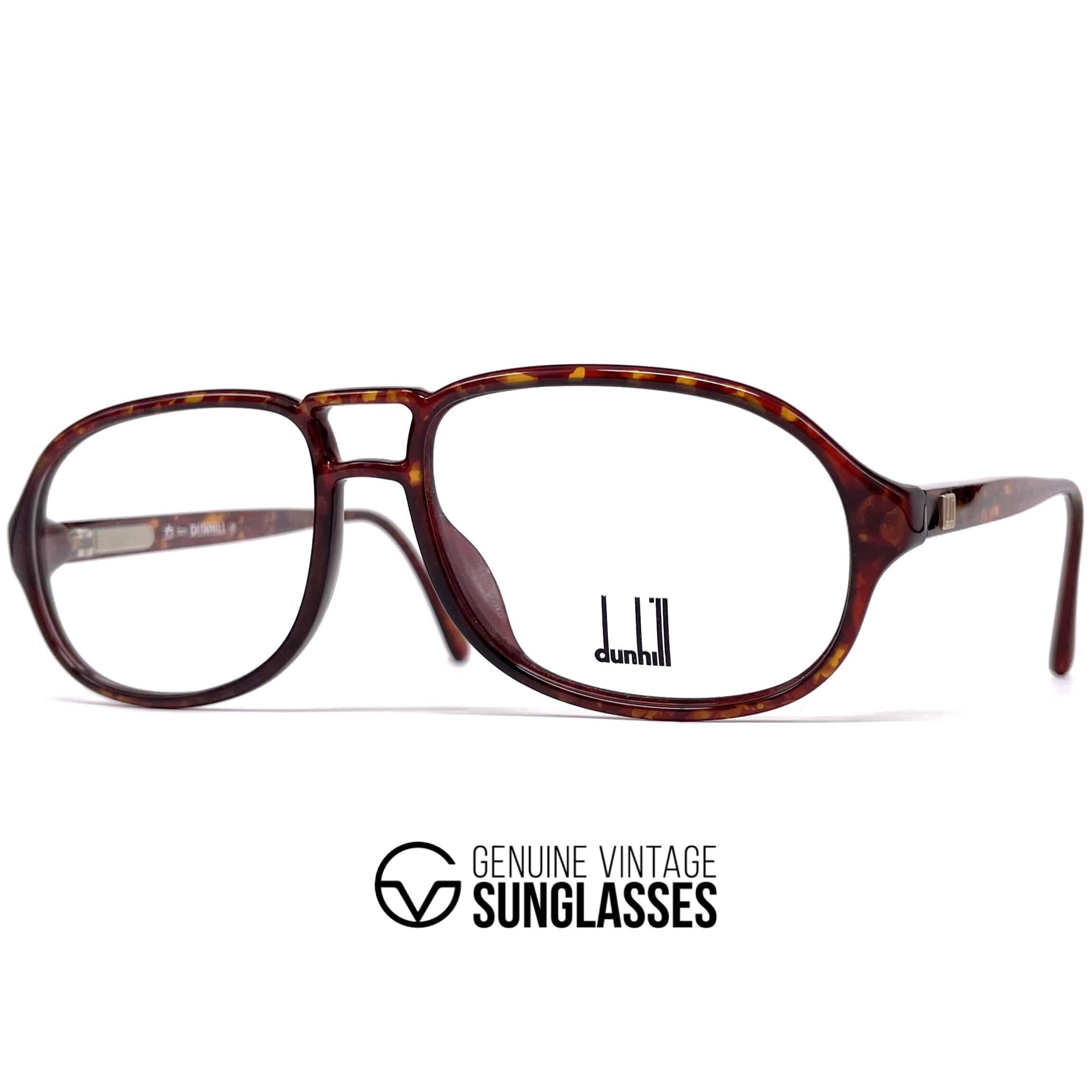 Vintage DUNHILL 6155 rare dark havana aviator glasses frames