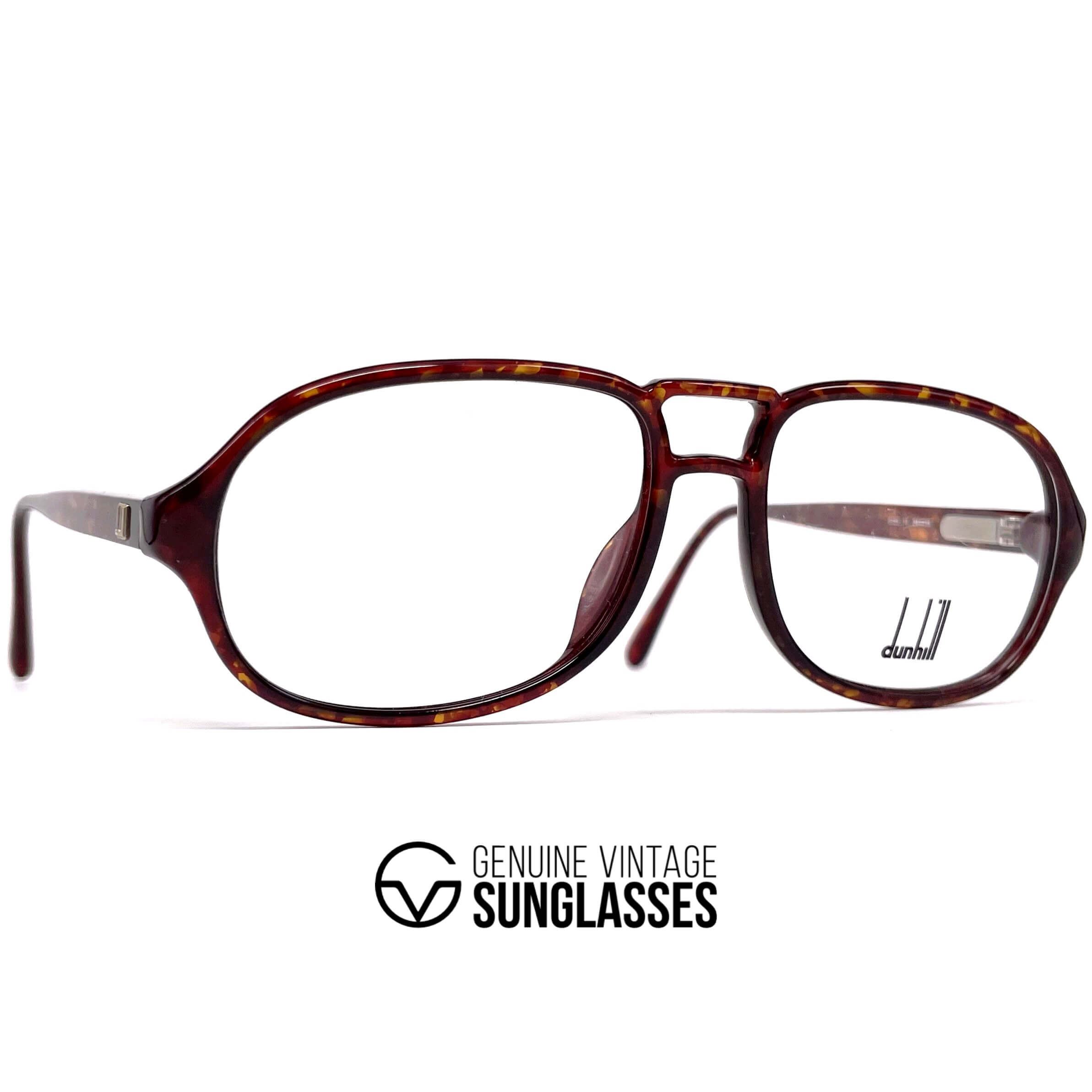 Vintage DUNHILL 6155 rare dark havana aviator glasses frames