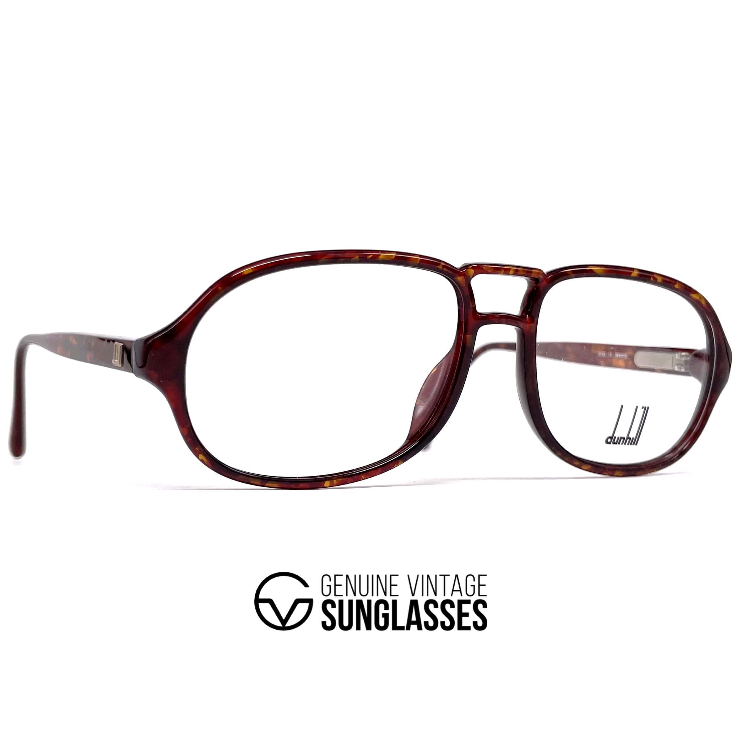 Vintage DUNHILL 6155 rare dark havana aviator glasses frames