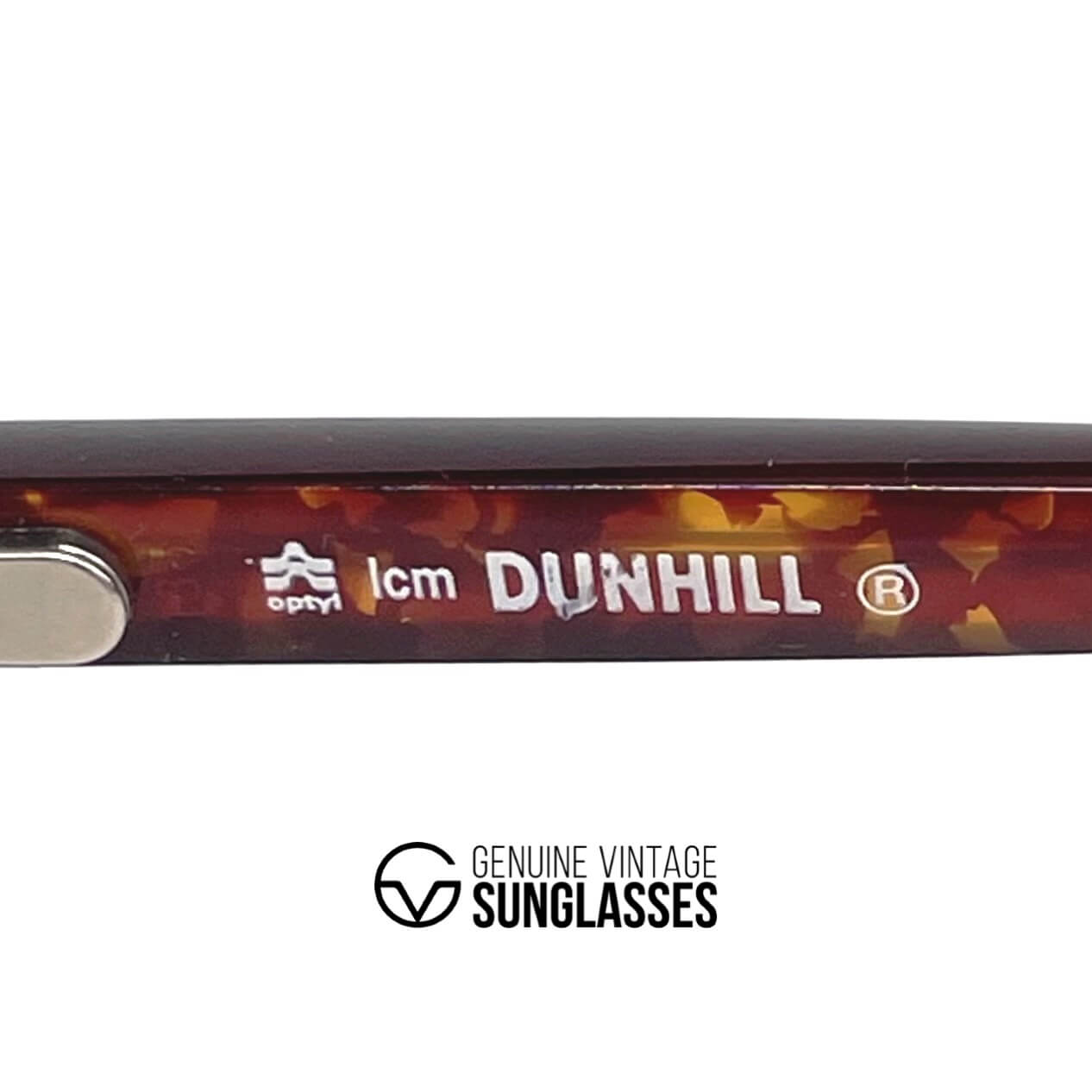 Vintage DUNHILL 6155 rare dark havana aviator glasses frames