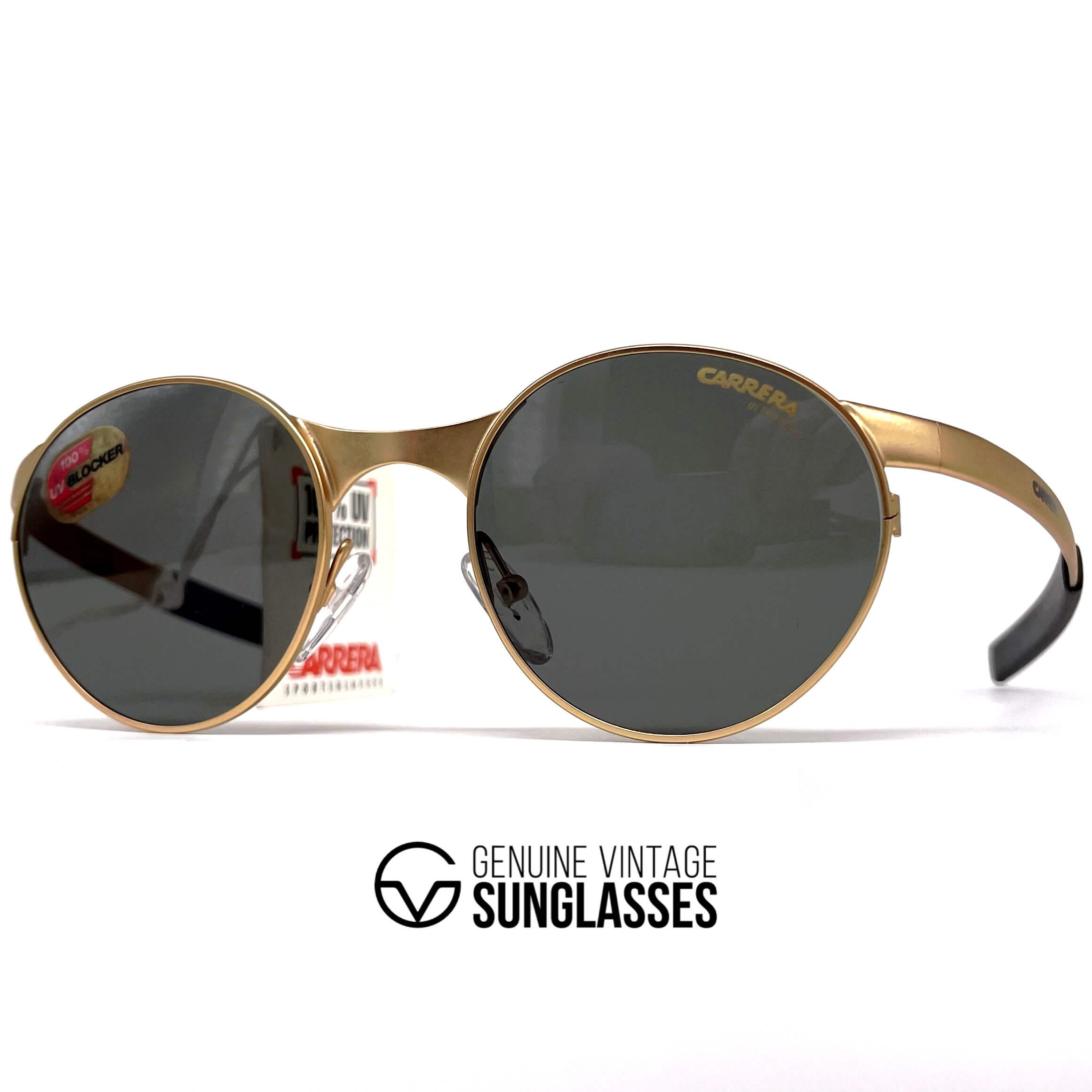 Vintage CARRERA 4821 "Ultrasight" rare round gold sunglasses
