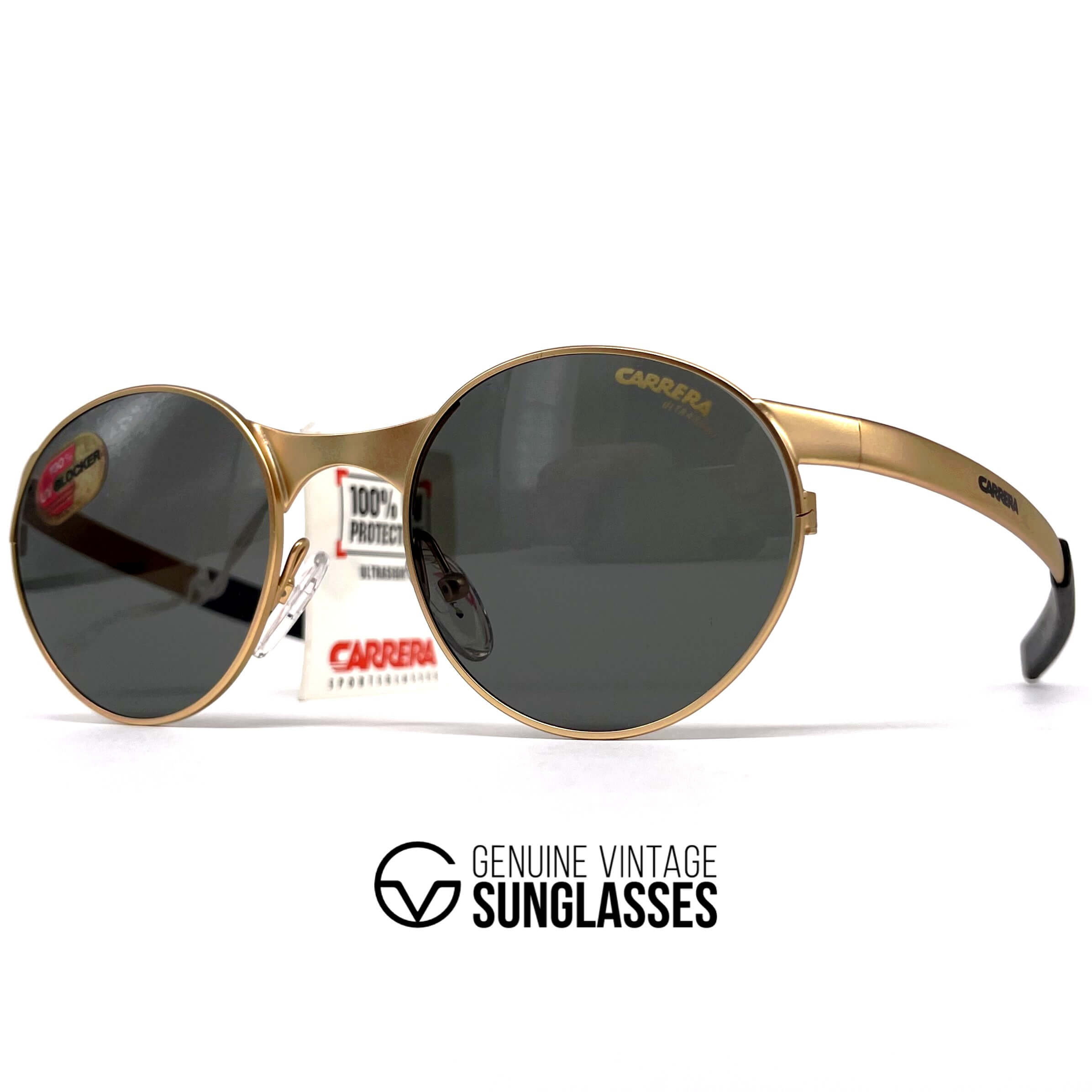 Vintage CARRERA 4821 "Ultrasight" rare round gold sunglasses