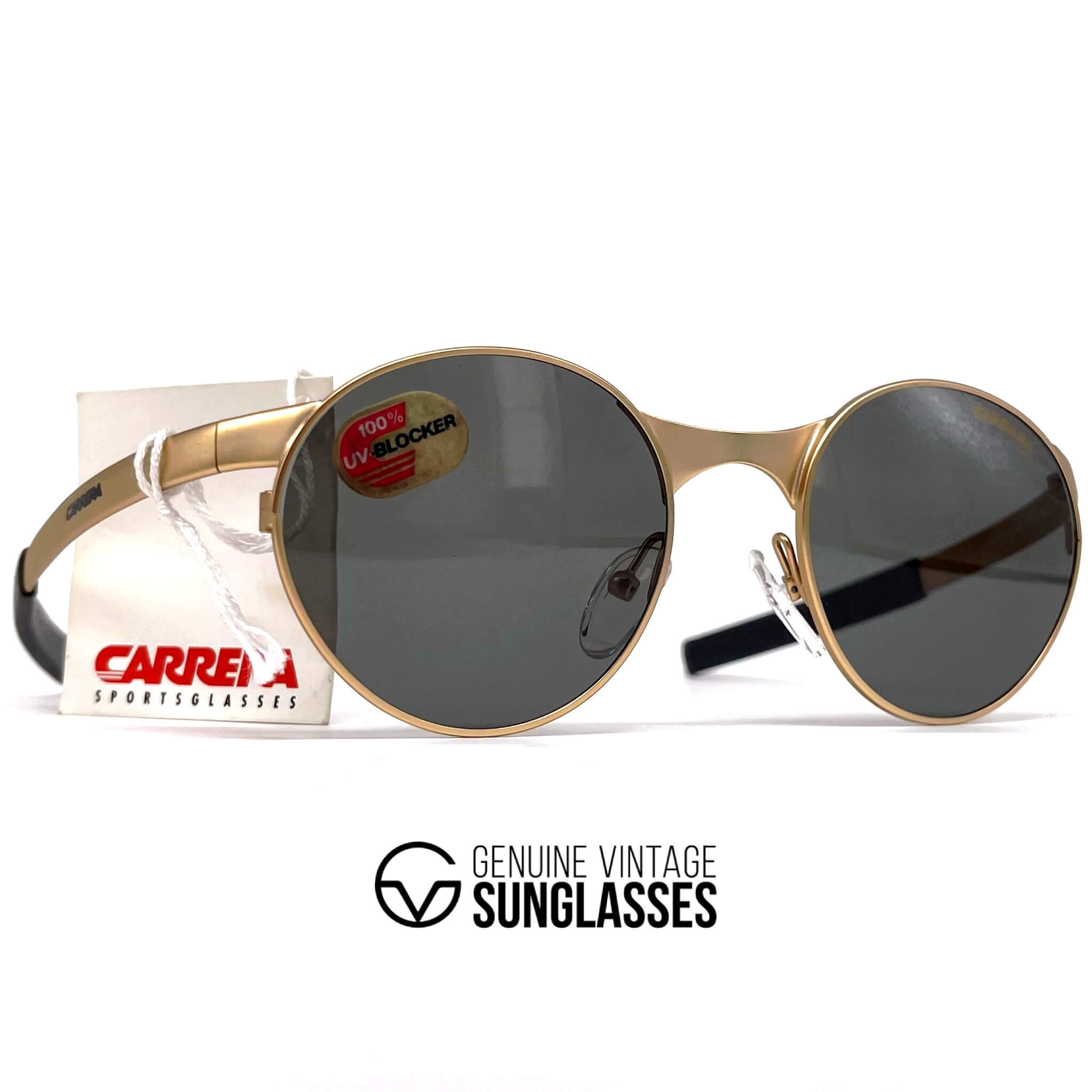 Vintage CARRERA 4821 "Ultrasight" rare round gold sunglasses
