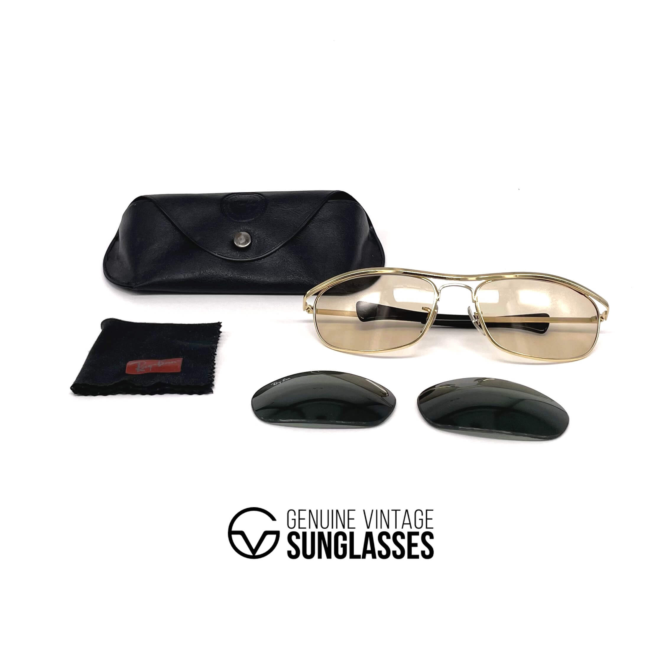 Vintage RAY-BAN Olympian I DLX Easy Rider CUSTOM MADE gold sunglasses