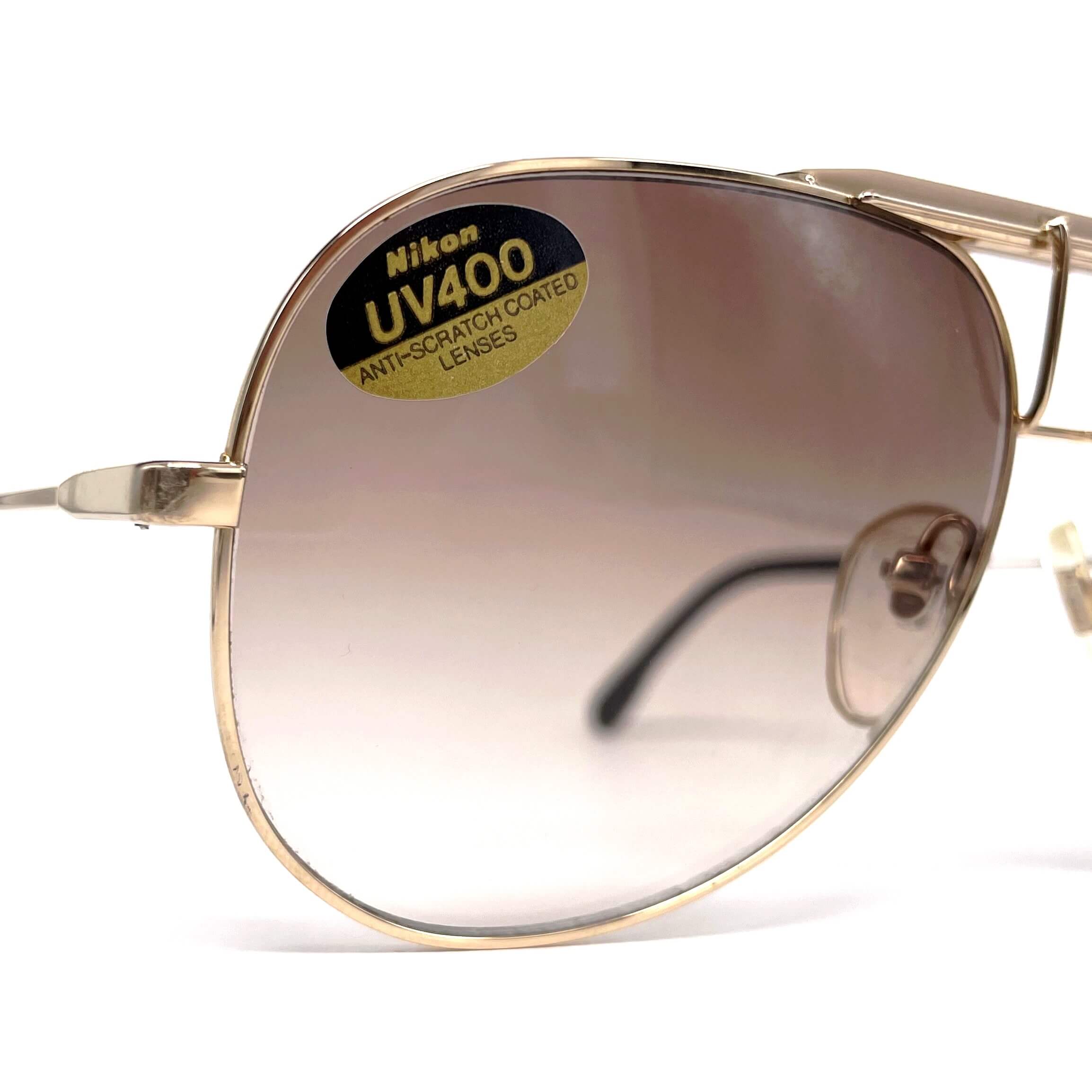 Vintage NIKON SP 4570 rare gold aviator sunglasses