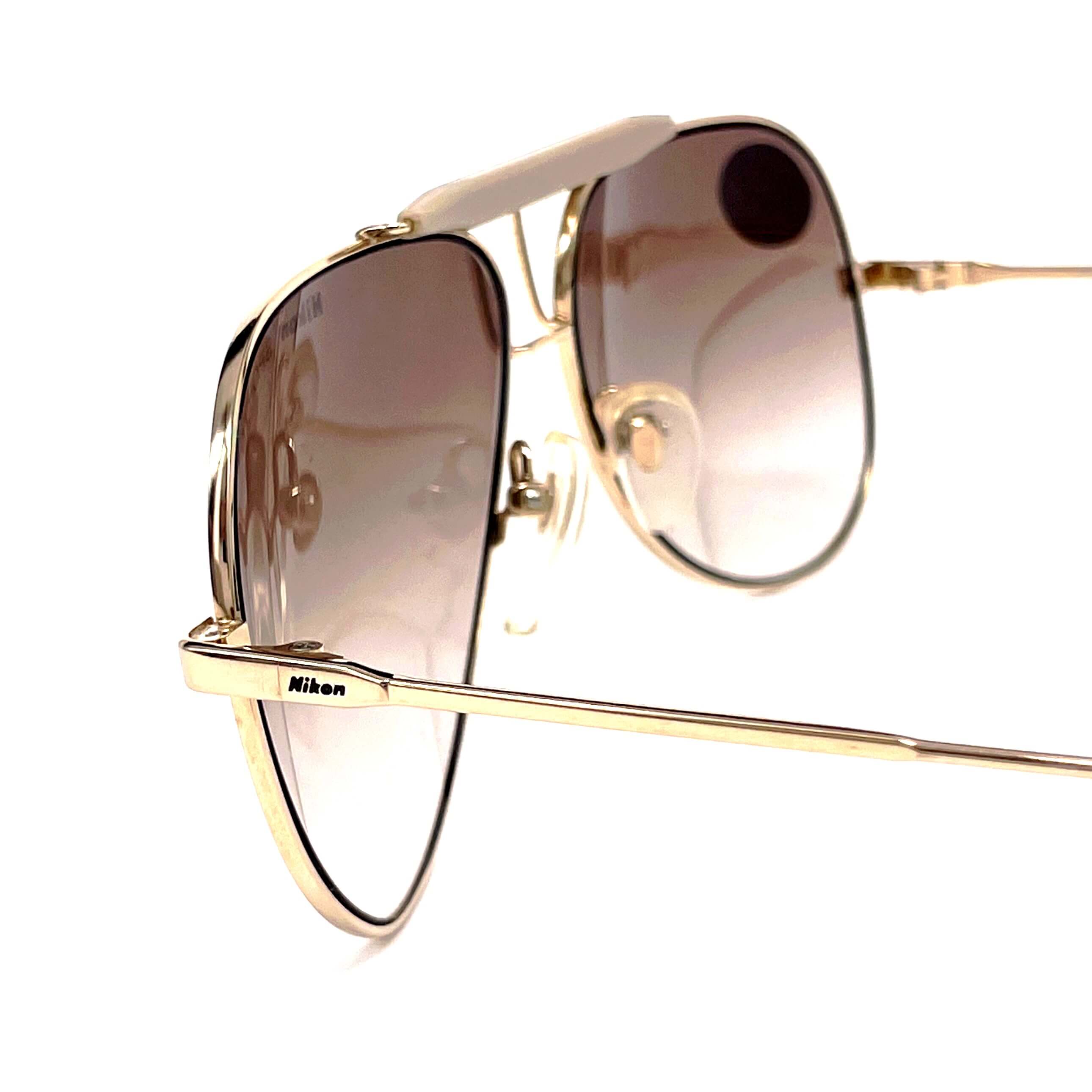 Vintage NIKON SP 4570 rare gold aviator sunglasses