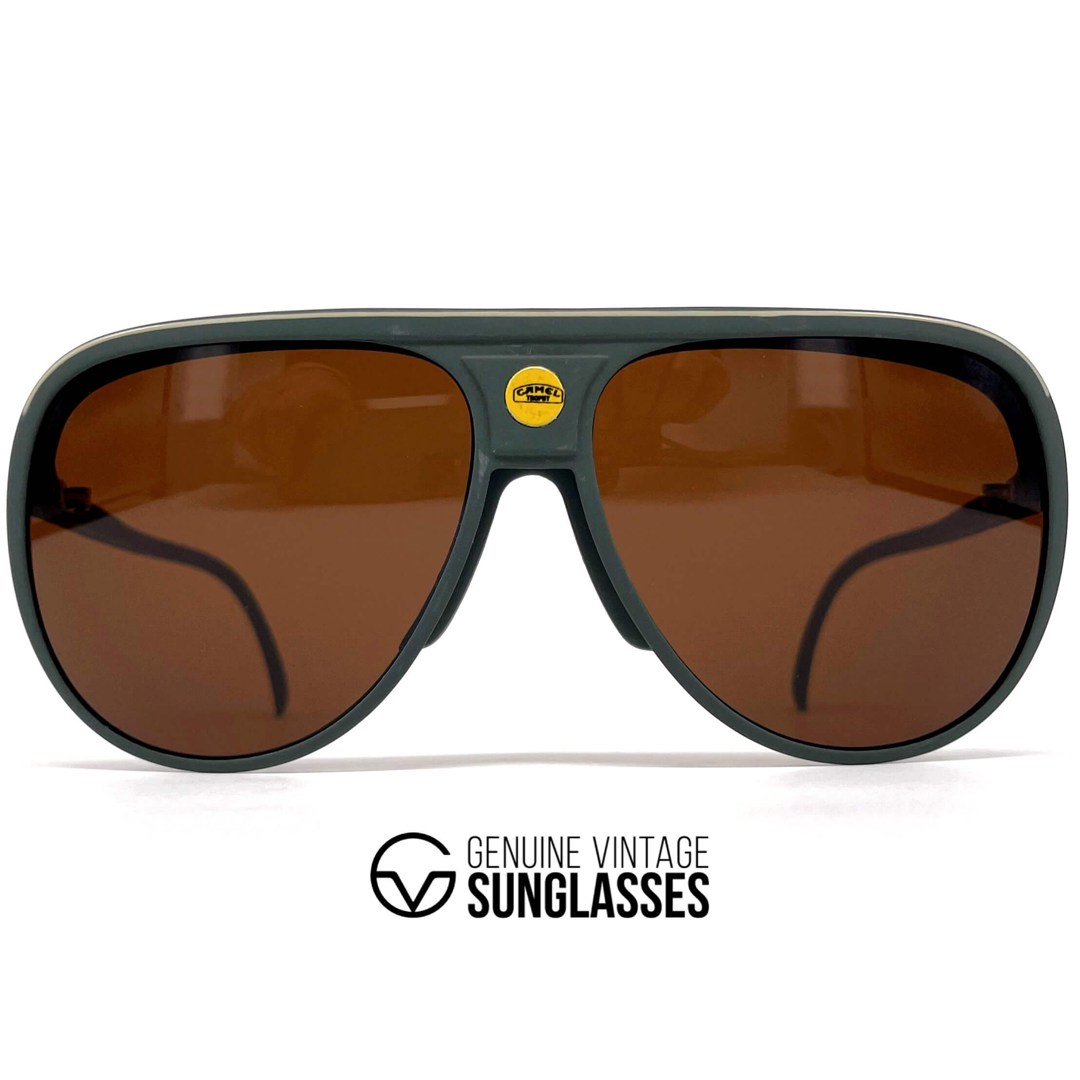 Vintage CAMEL Trophy Clip grey matte sunglasses