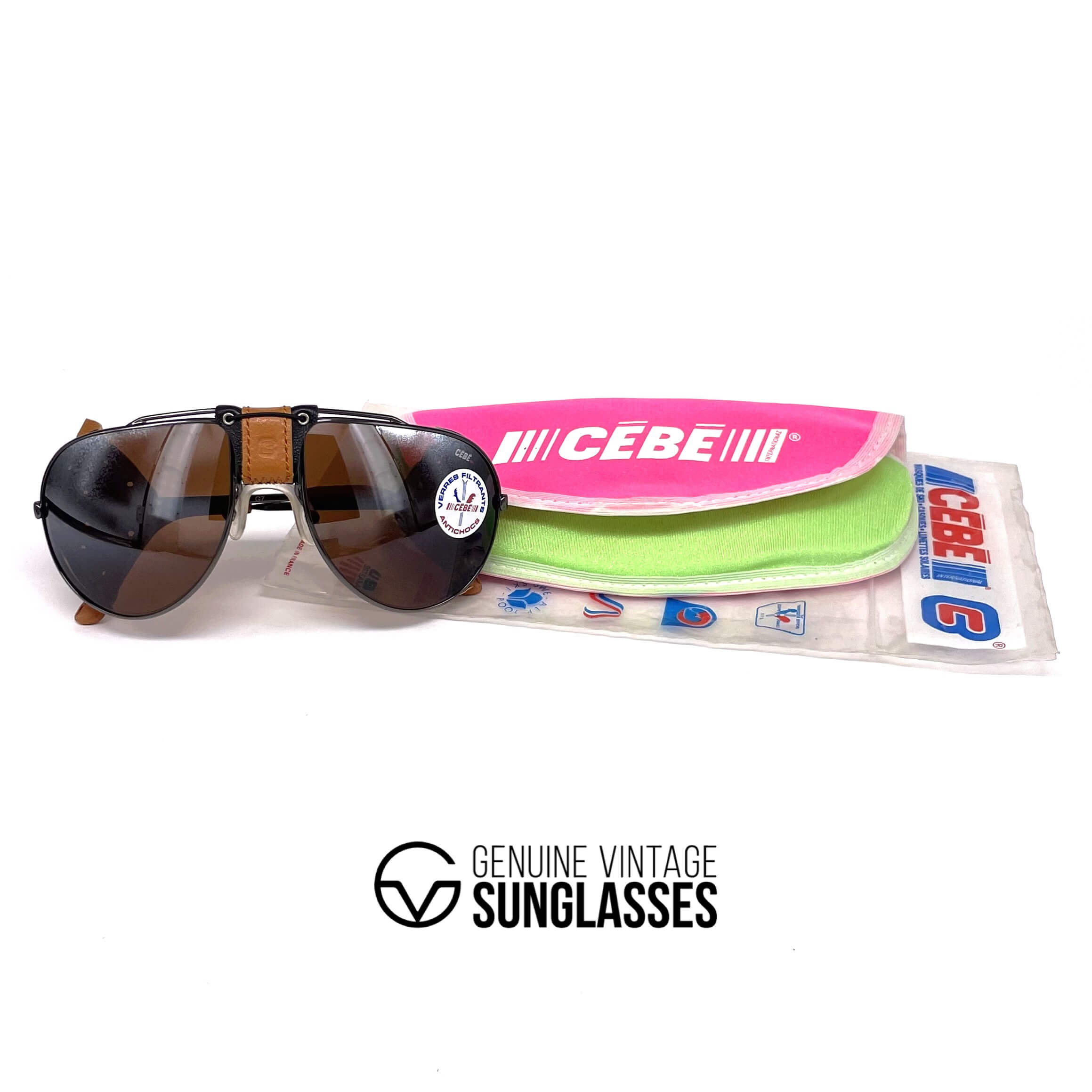 Vintage CEBE Dakar rare metal glacier sunglasses