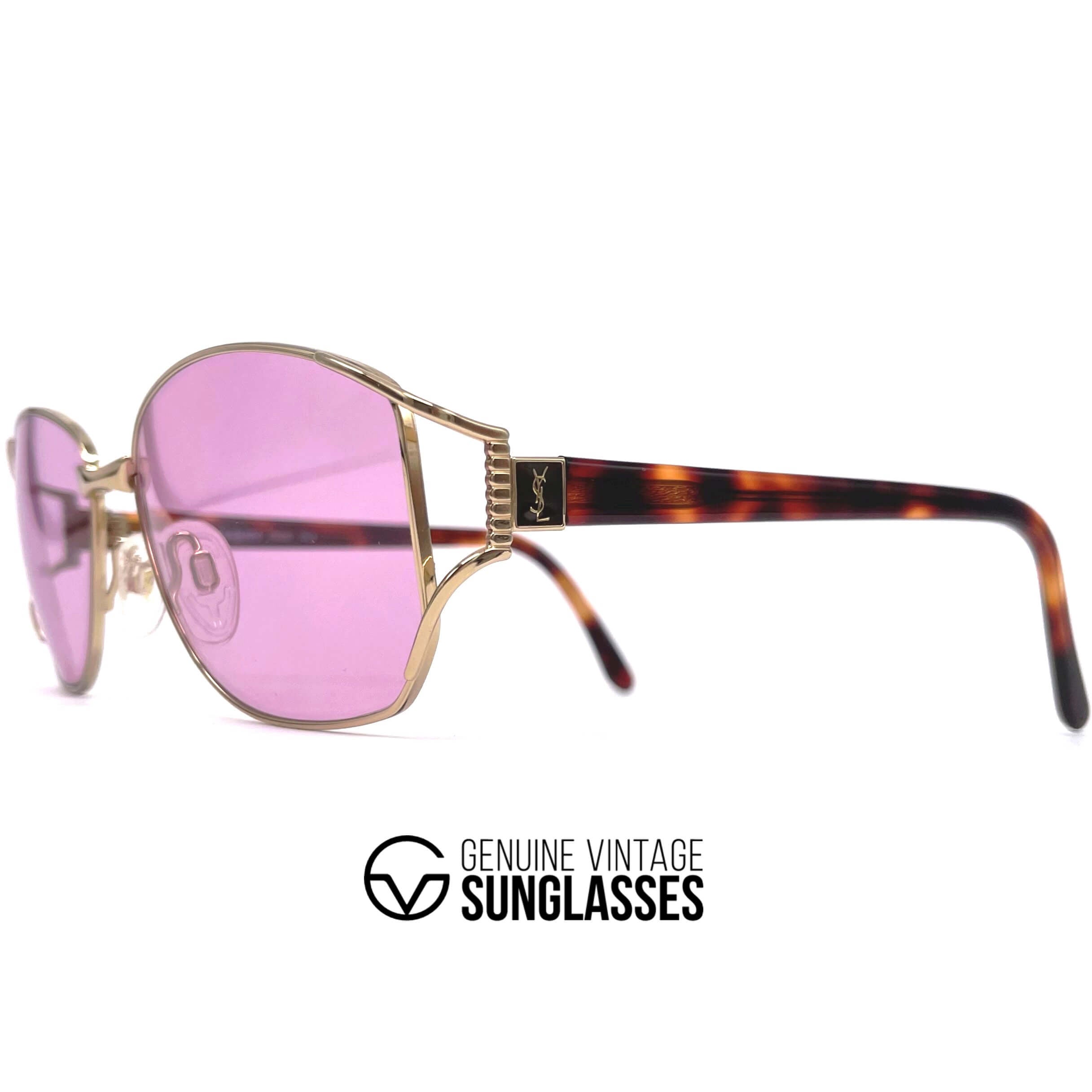 Vintage YVES SAINT LAURENT 4028 gold sunglasses
