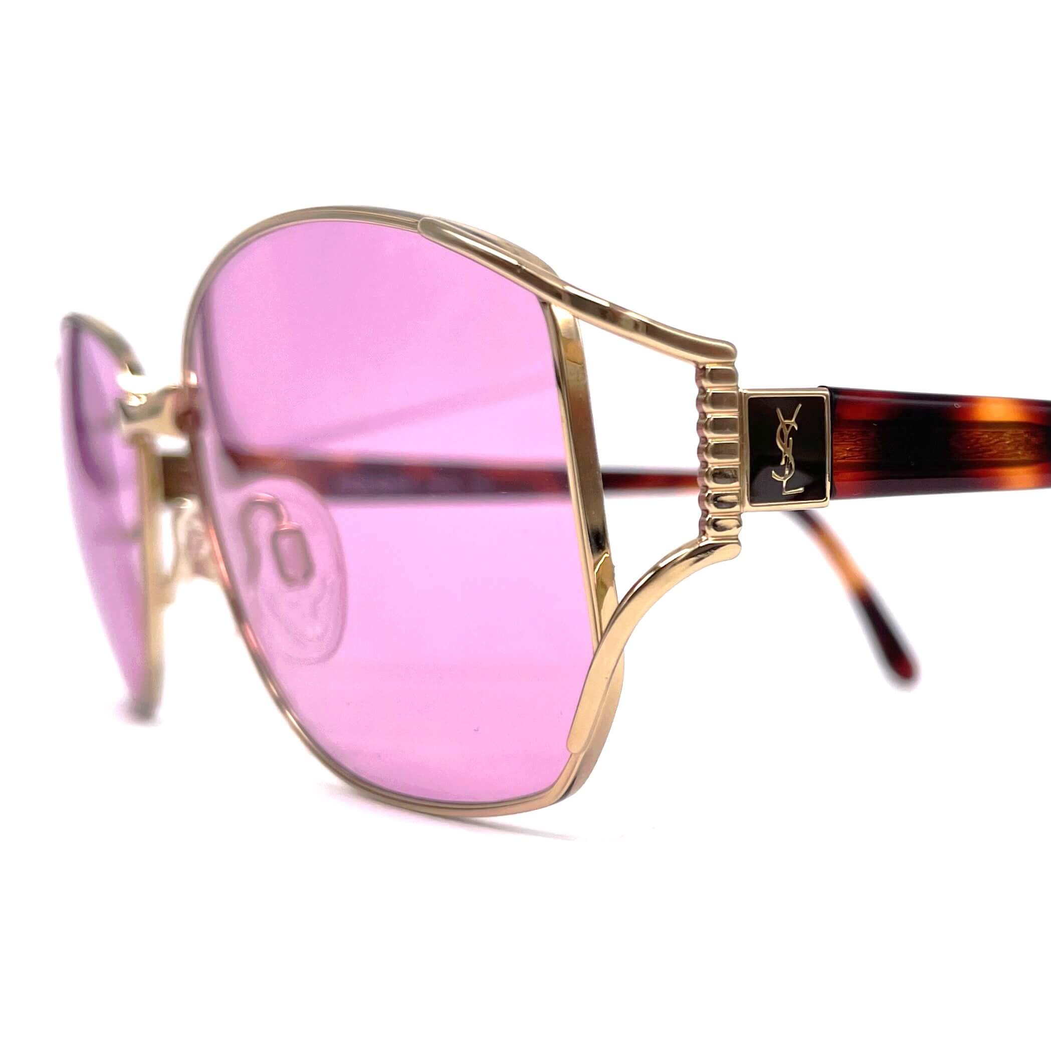 Vintage YVES SAINT LAURENT 4028 gold sunglasses